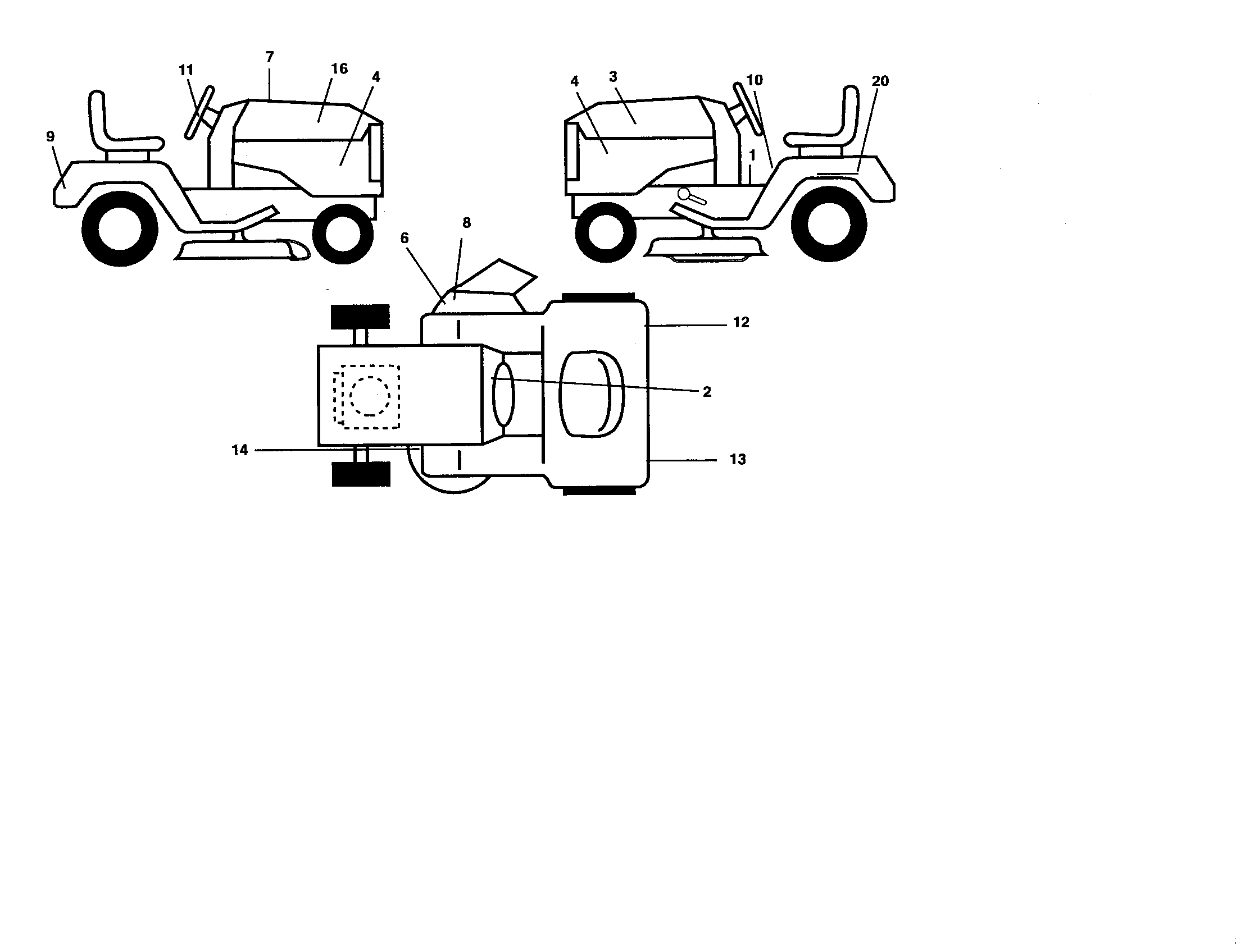 Poulan 96012001800 decals diagram