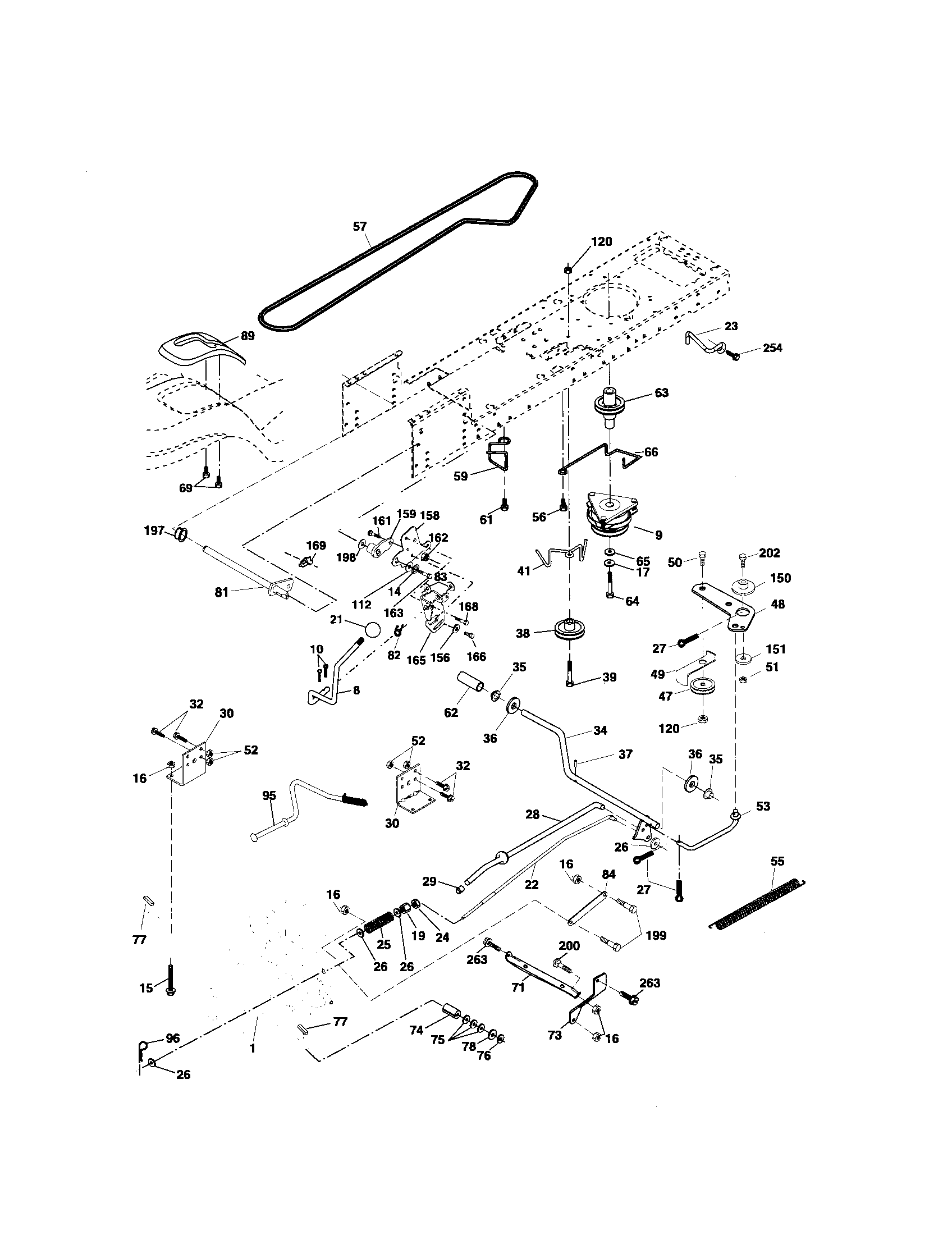 Poulan PK23H48YT drive diagram