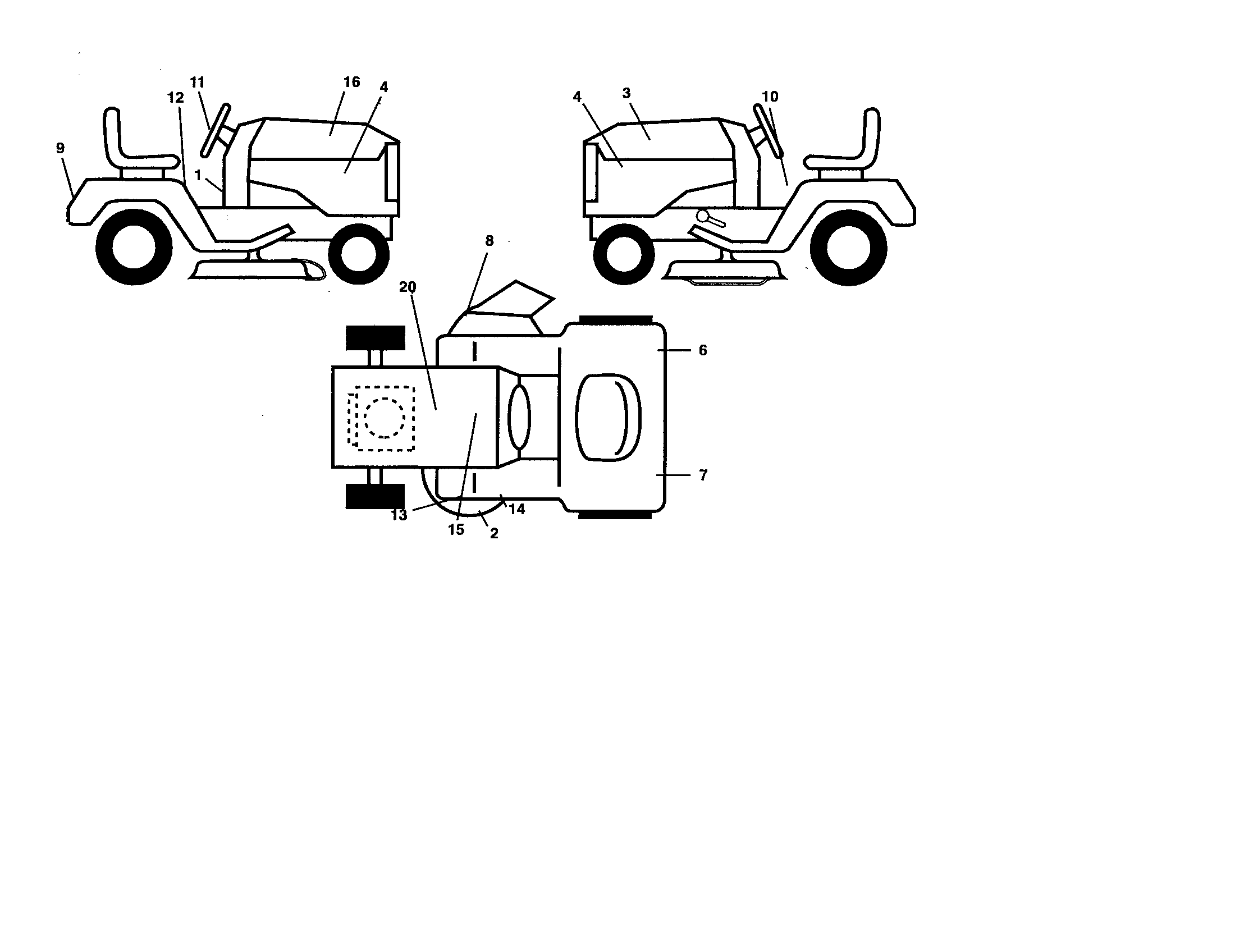 Poulan PK23H48YT decals diagram