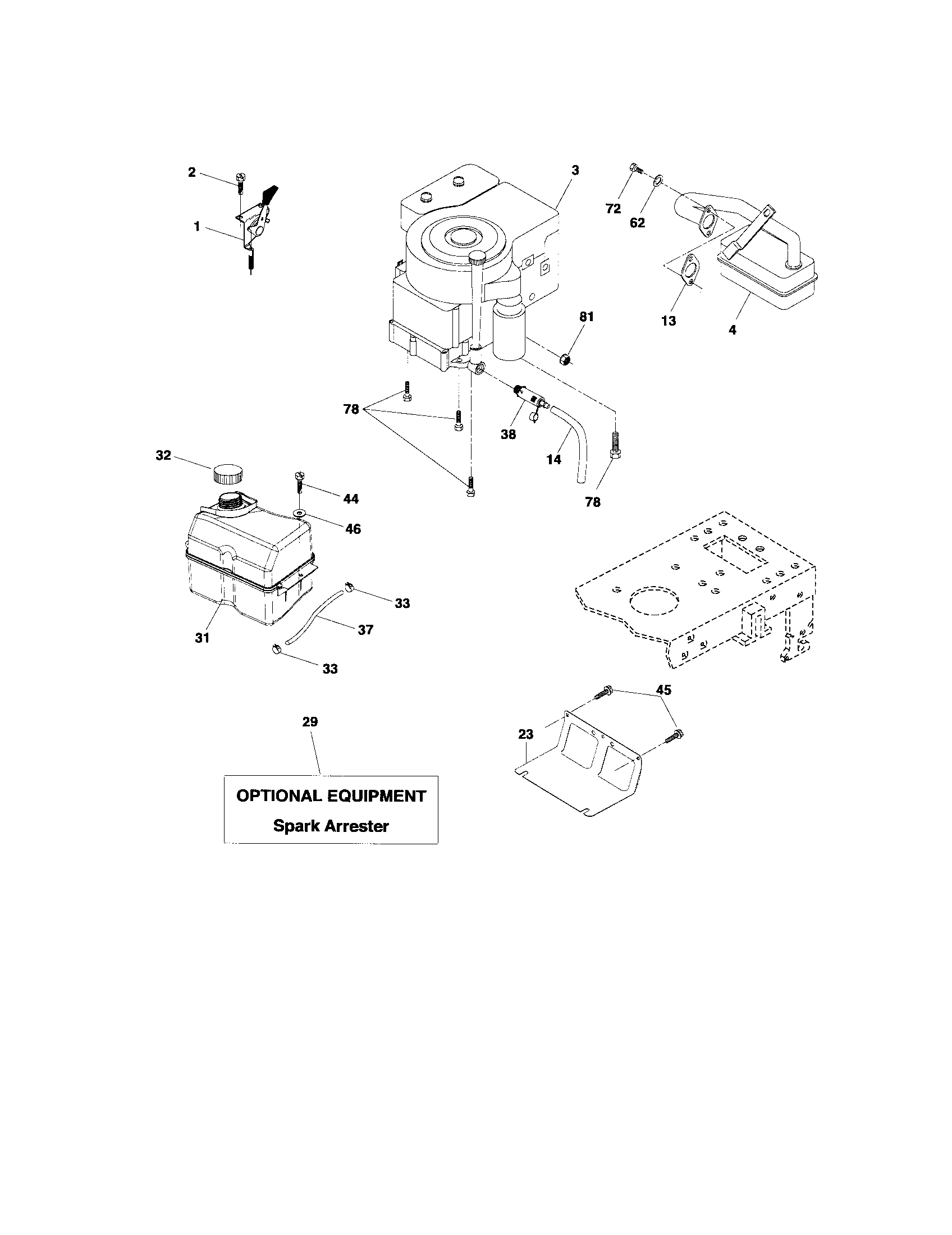 Poulan 96012002700 engine diagram