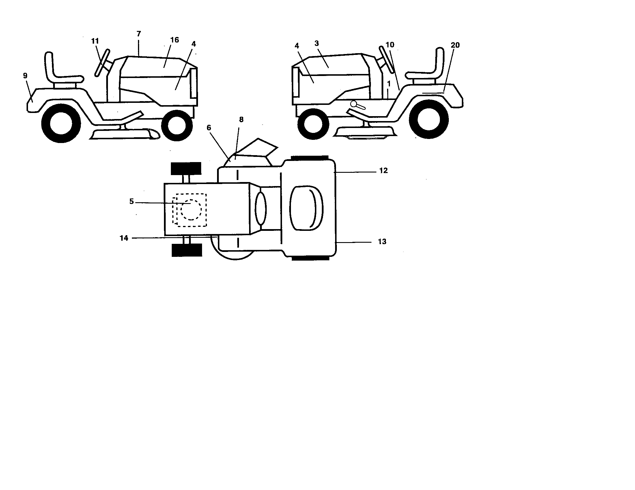 Poulan 96012002700 decals diagram