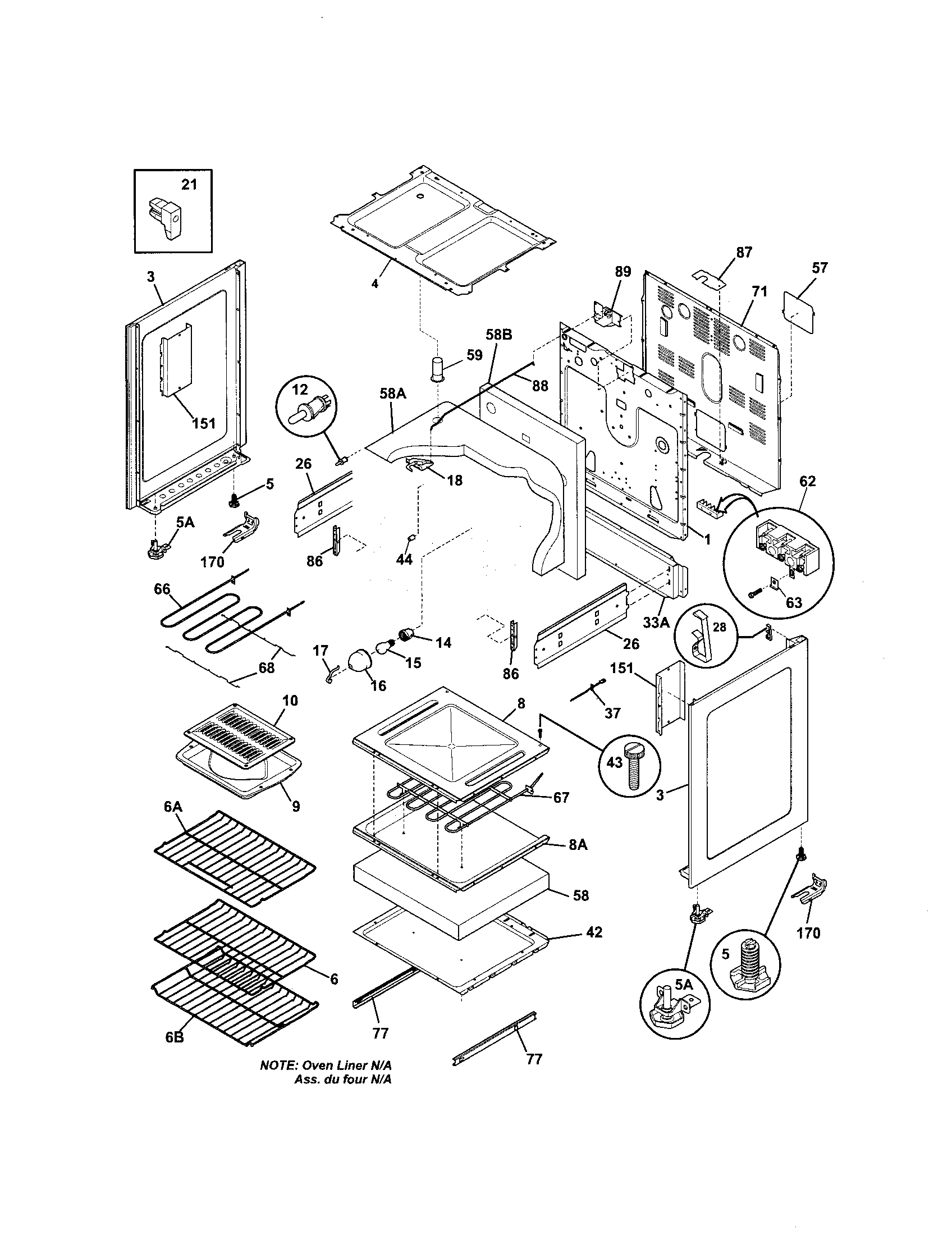 Kenmore 79094219403 body diagram