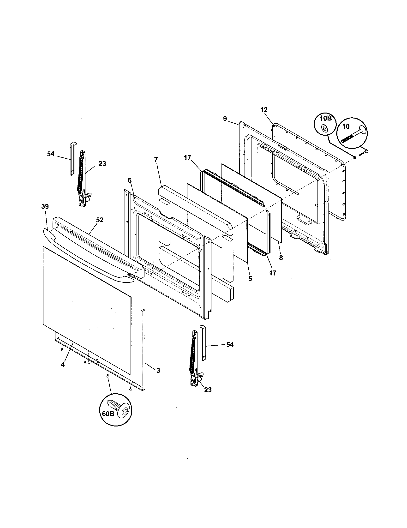 Kenmore 79094219403 door diagram
