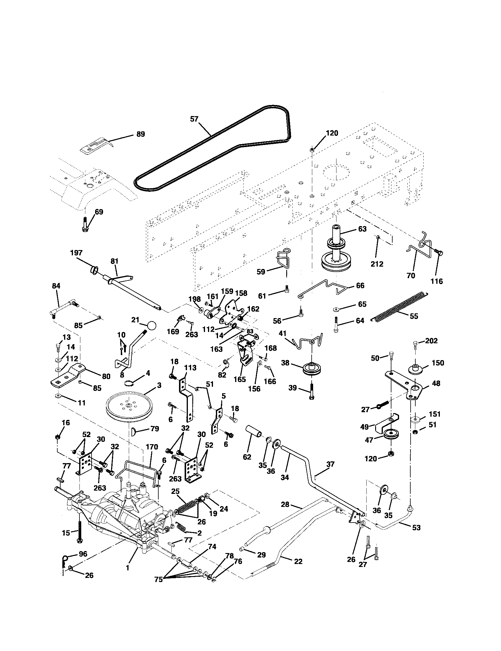 Poulan 96012000301 drive diagram