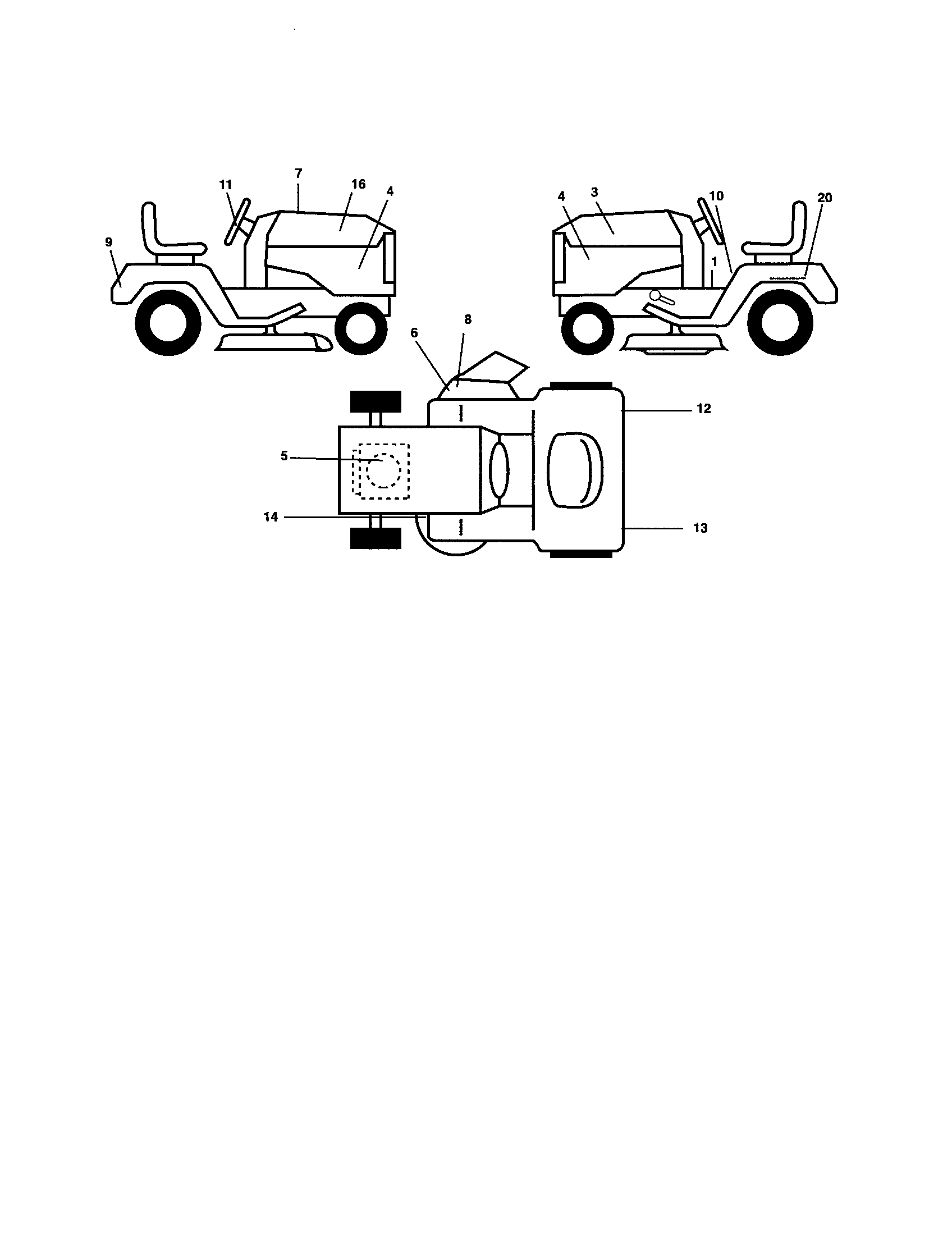 Poulan 96012000301 decals diagram