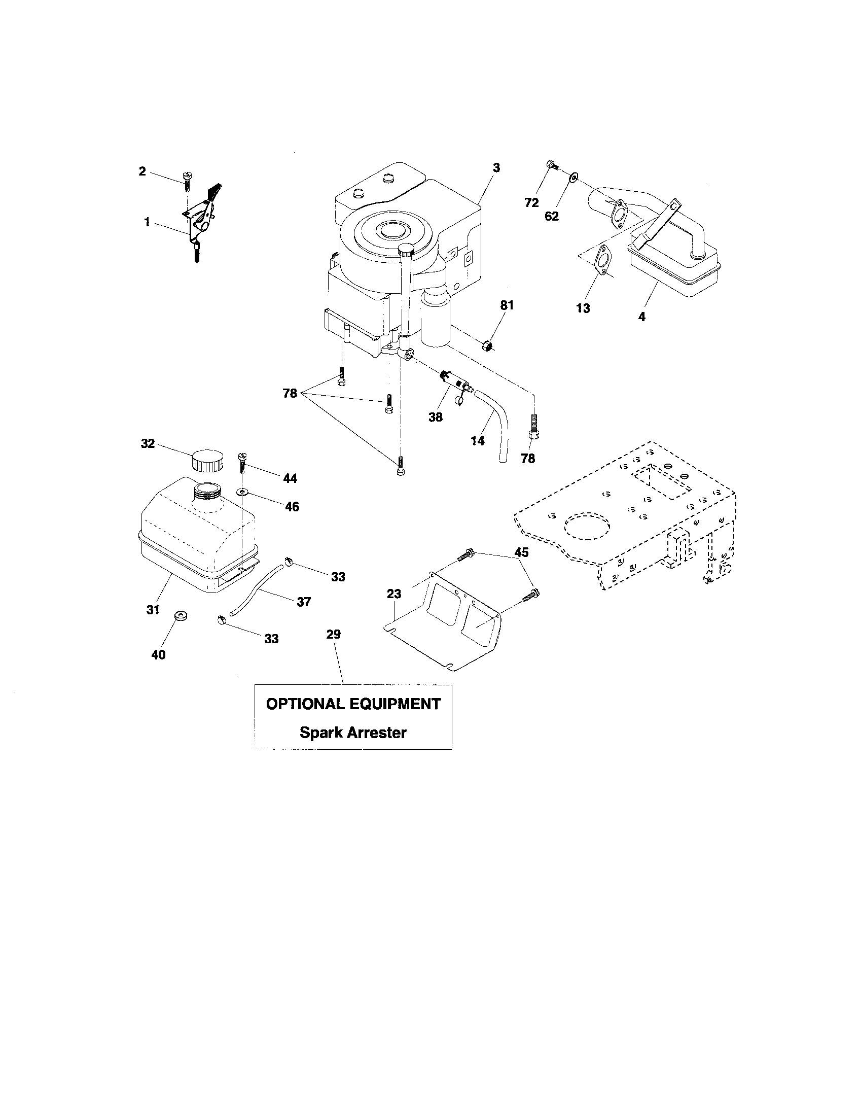 Poulan 96012000301 engine diagram