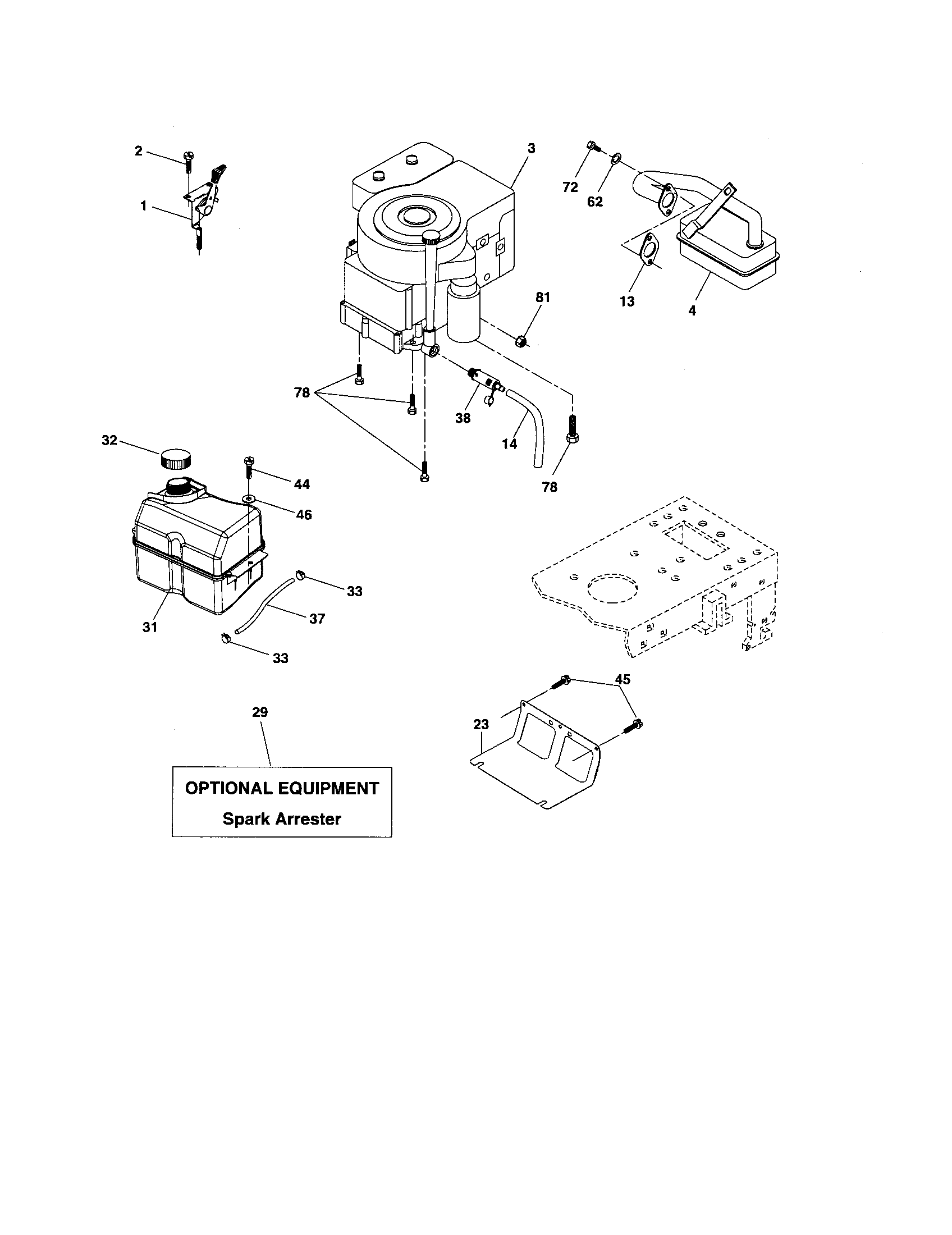 Poulan 96012003601 engine diagram