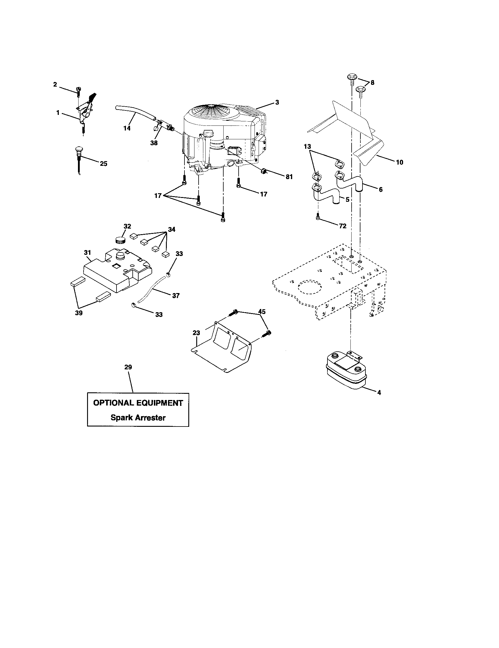 Poulan 96012003500 engine diagram