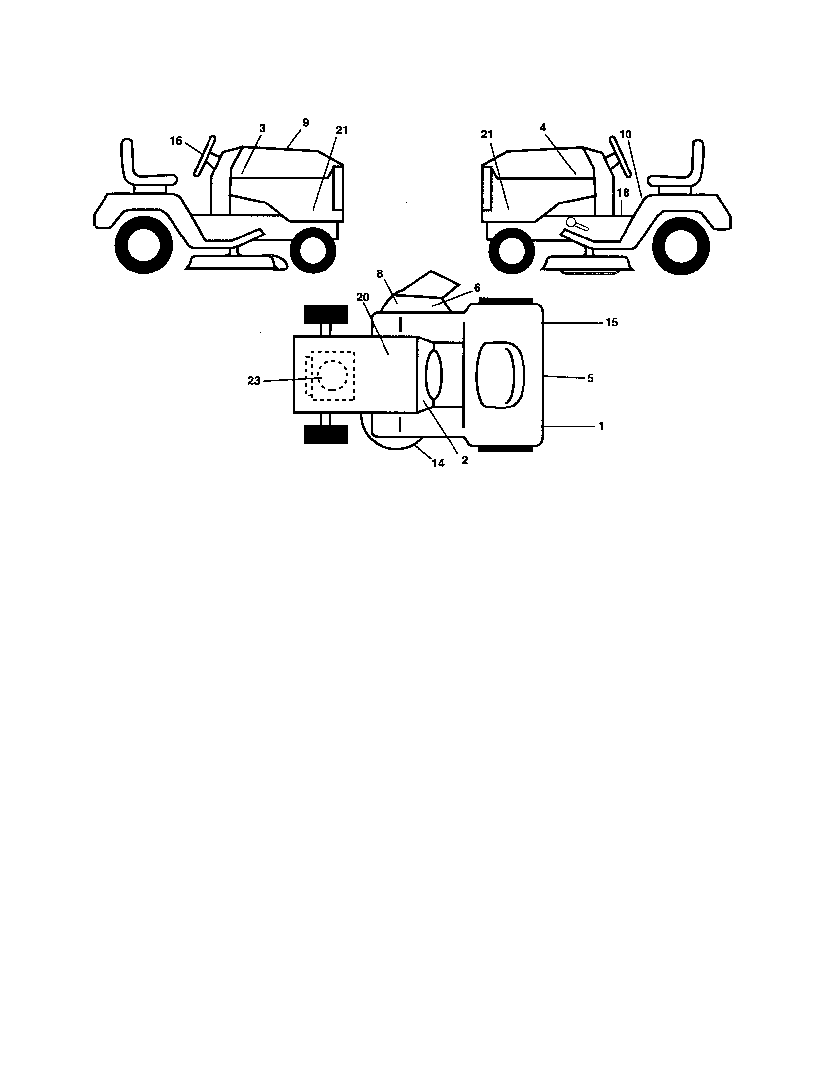 Poulan 96012003500 decals diagram