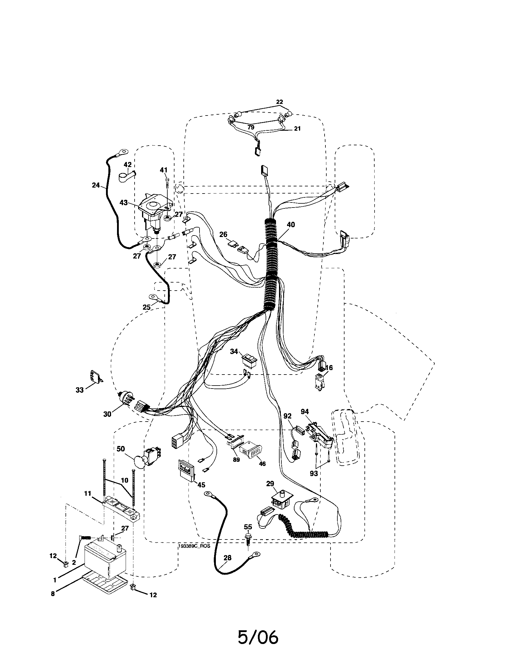 Poulan DB27H48YT electrical diagram