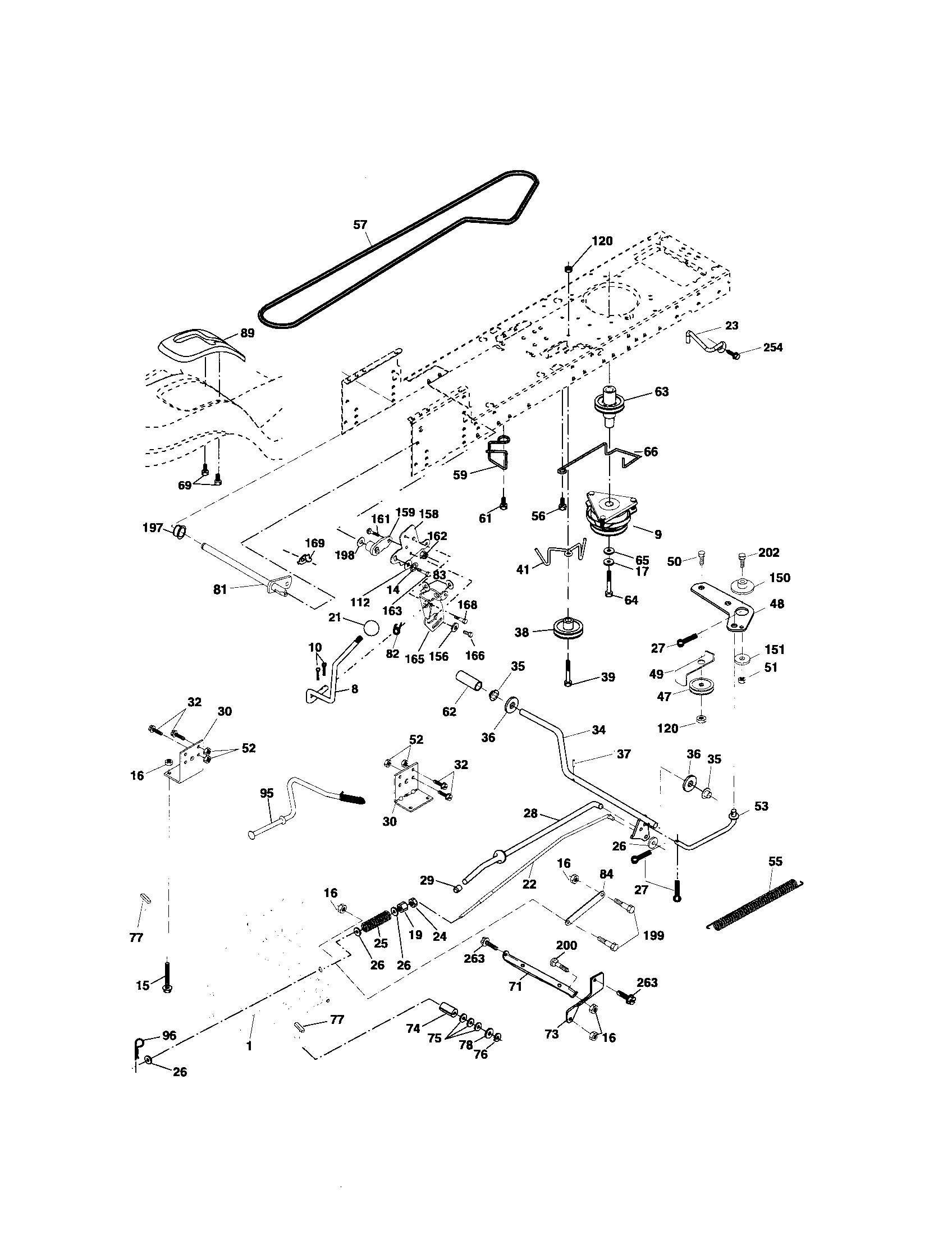 Poulan DB27H48YT drive diagram