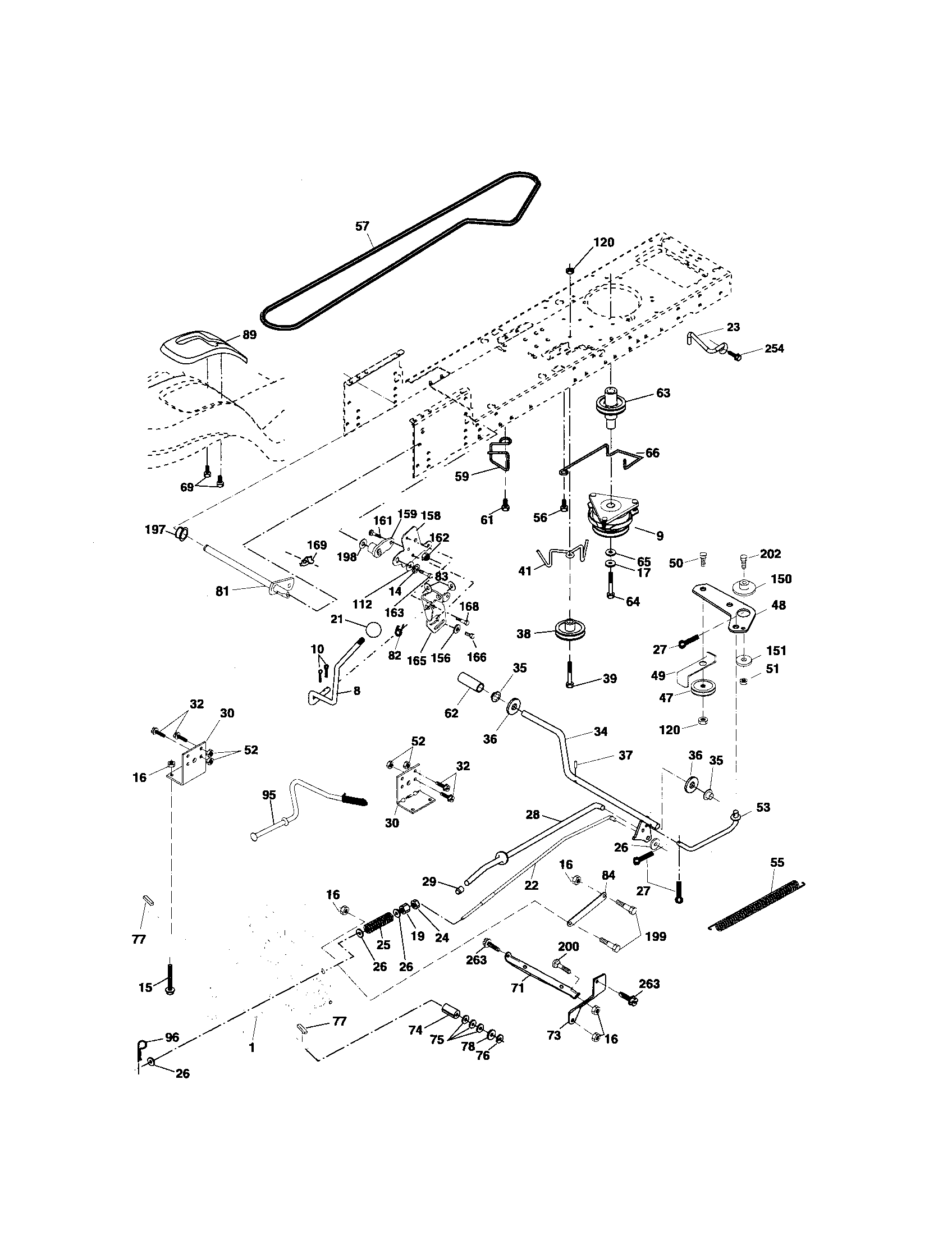 Poulan 96012003200 drive diagram
