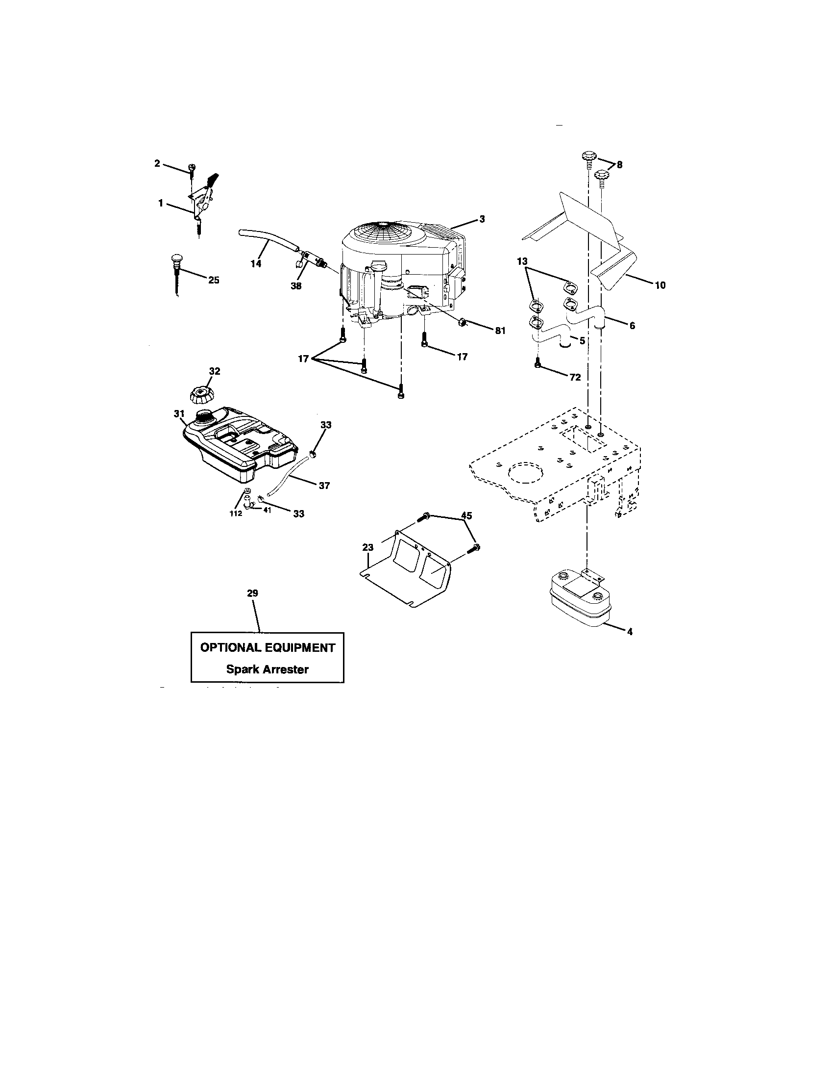 Poulan 96012003200 engine diagram