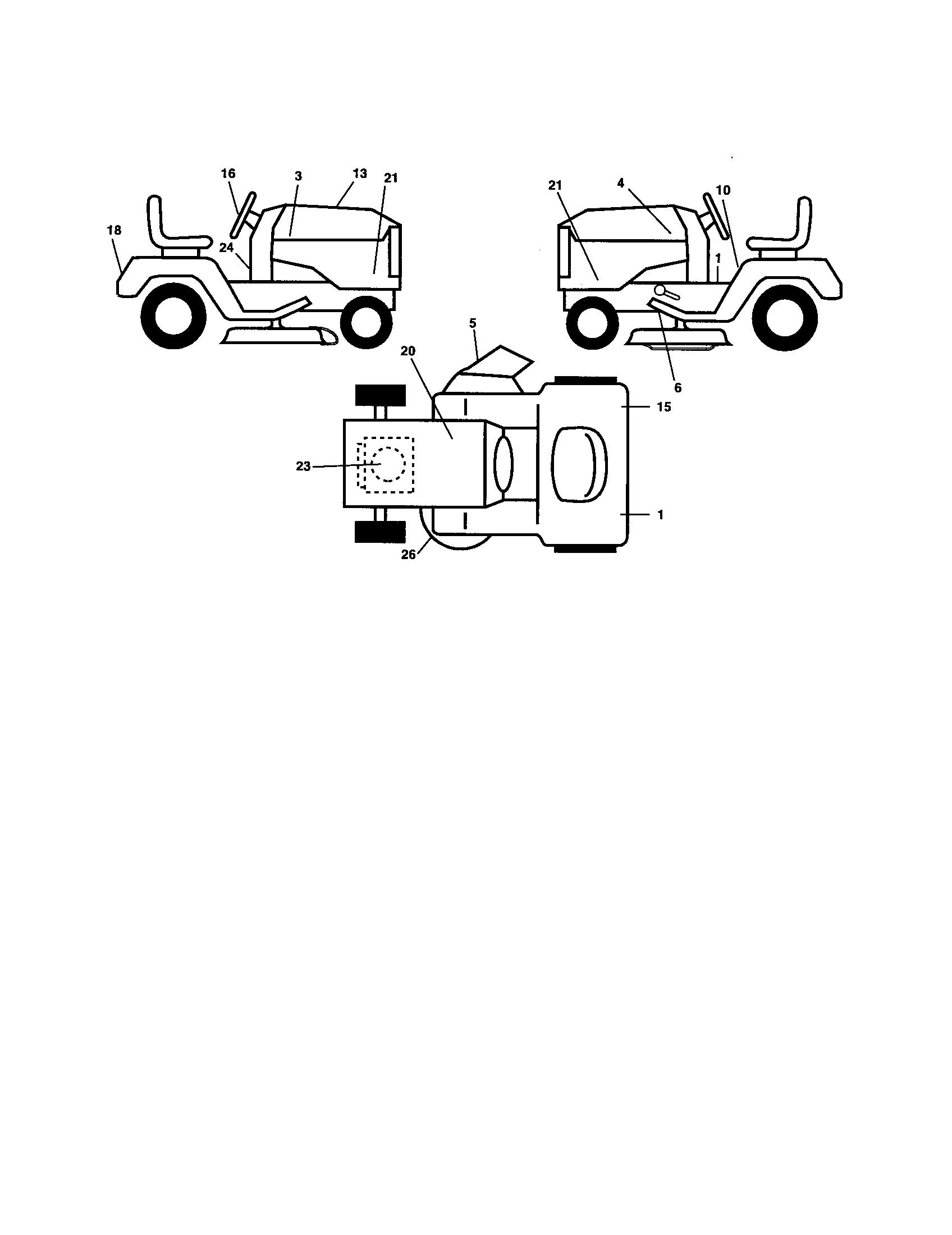 Poulan 96012003200 decals diagram