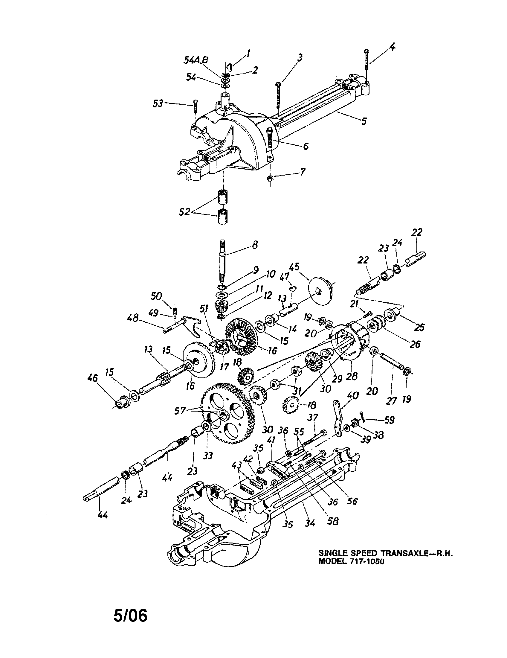 MTD TMO-33931A drive shaft/upper housing diagram