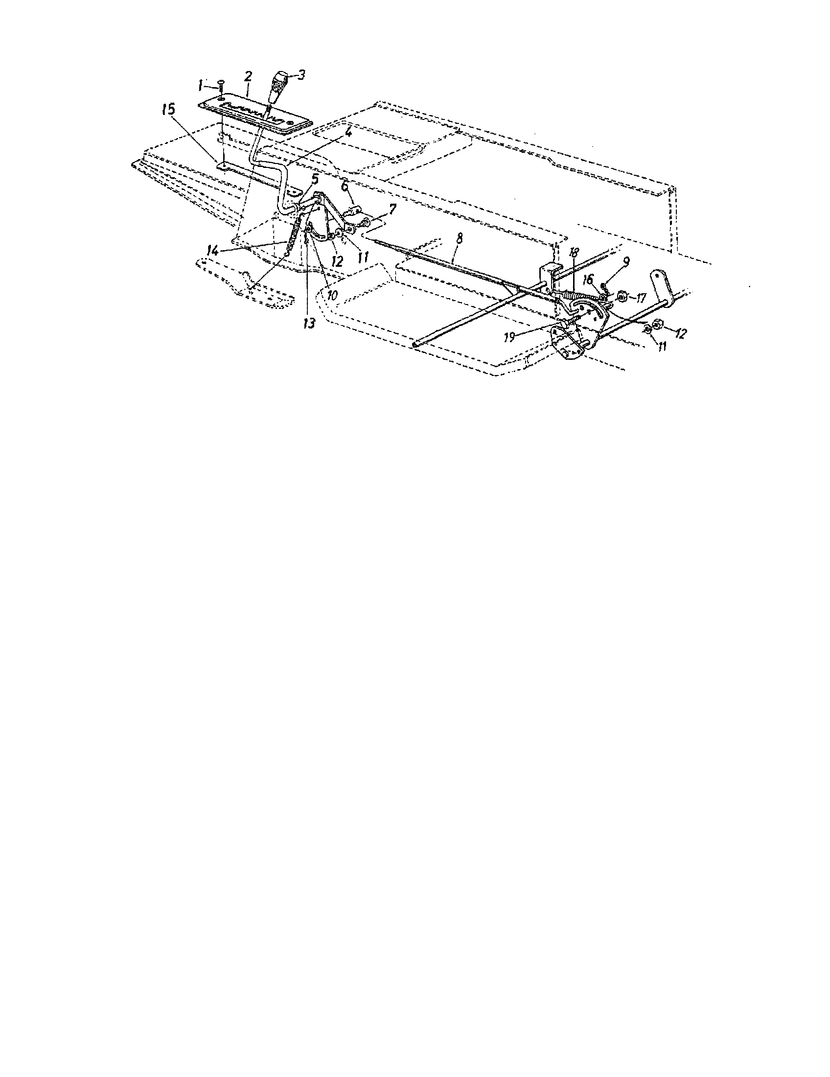 MTD TMO-33931A shift knob/speed selector cam diagram
