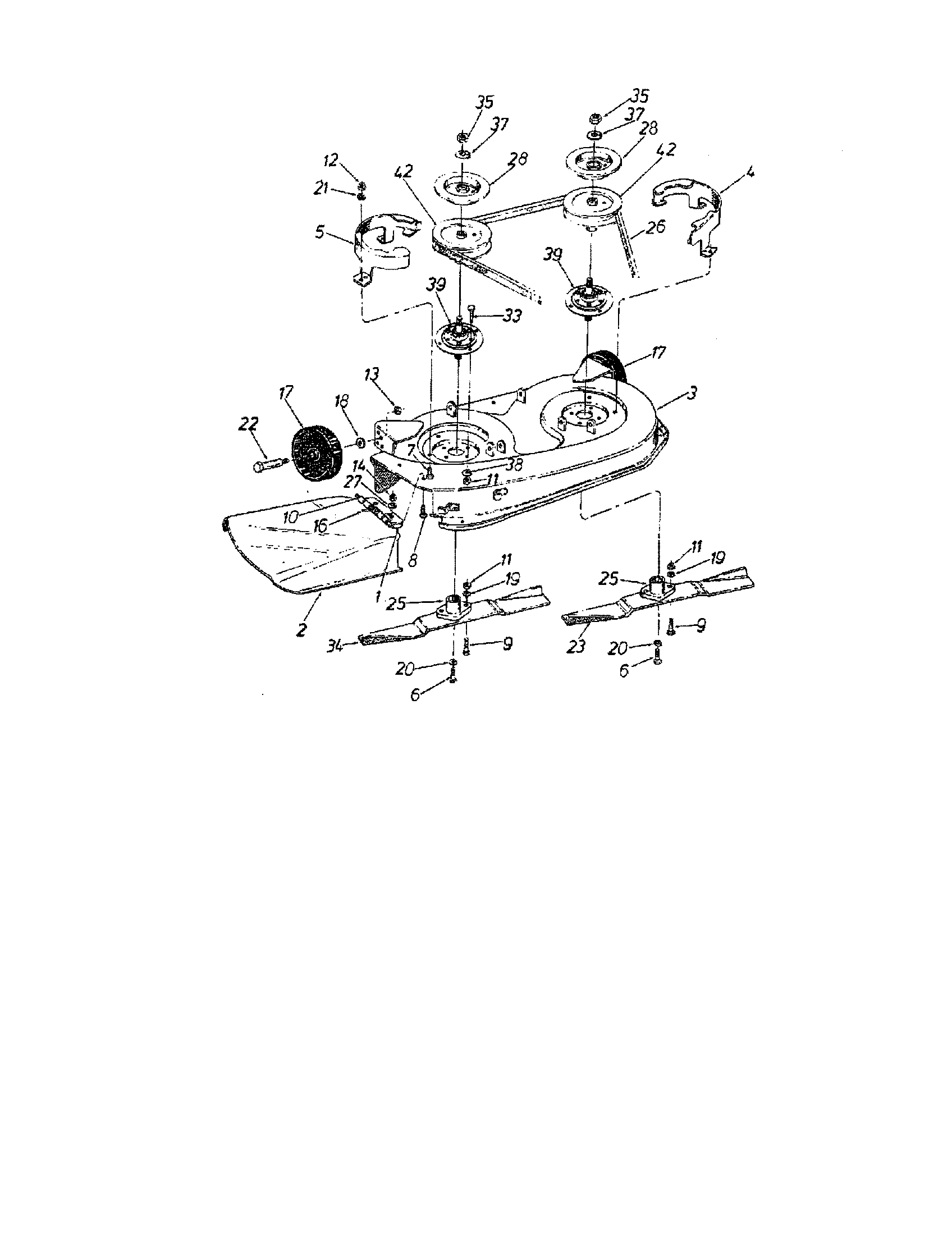 MTD TMO-33931A chute assembly diagram
