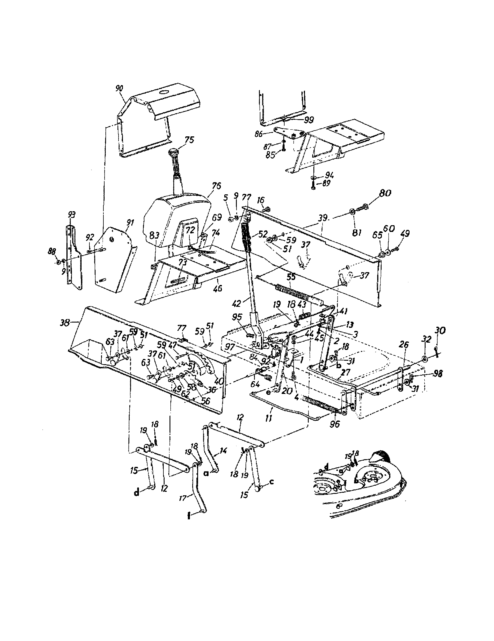 MTD TMO-33931A deck assembly diagram