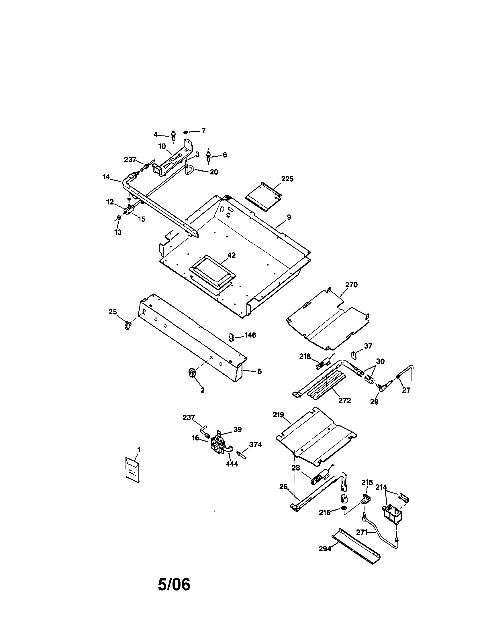 Kenmore 36275576690 gas and burner diagram