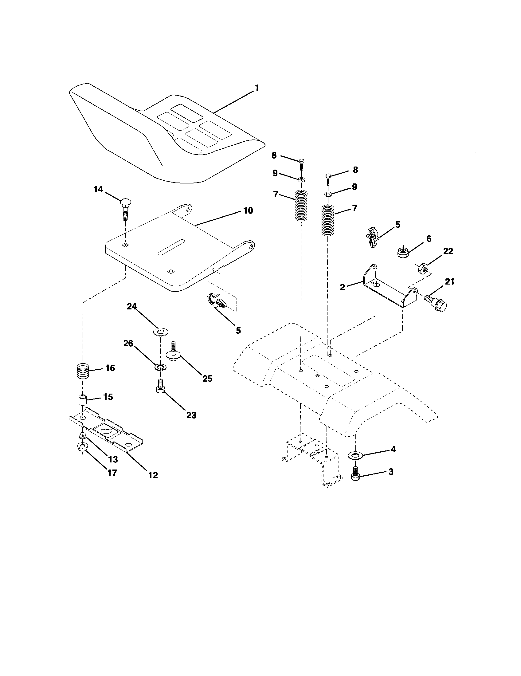 Southern States SO15538LT seat diagram