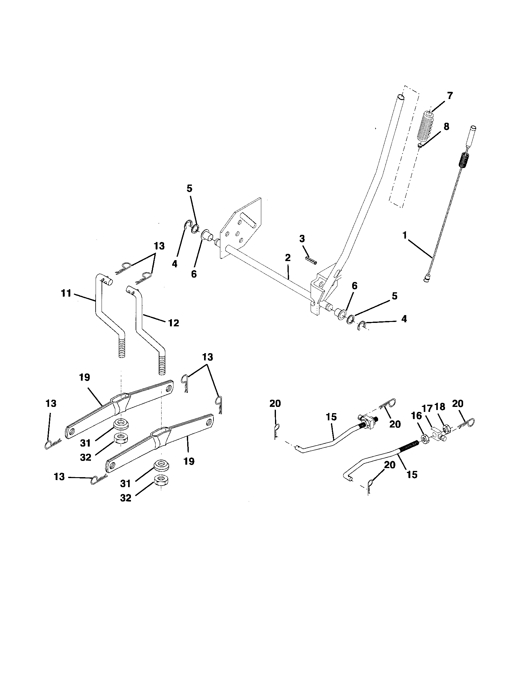 Southern States SO15538LT mower lift diagram