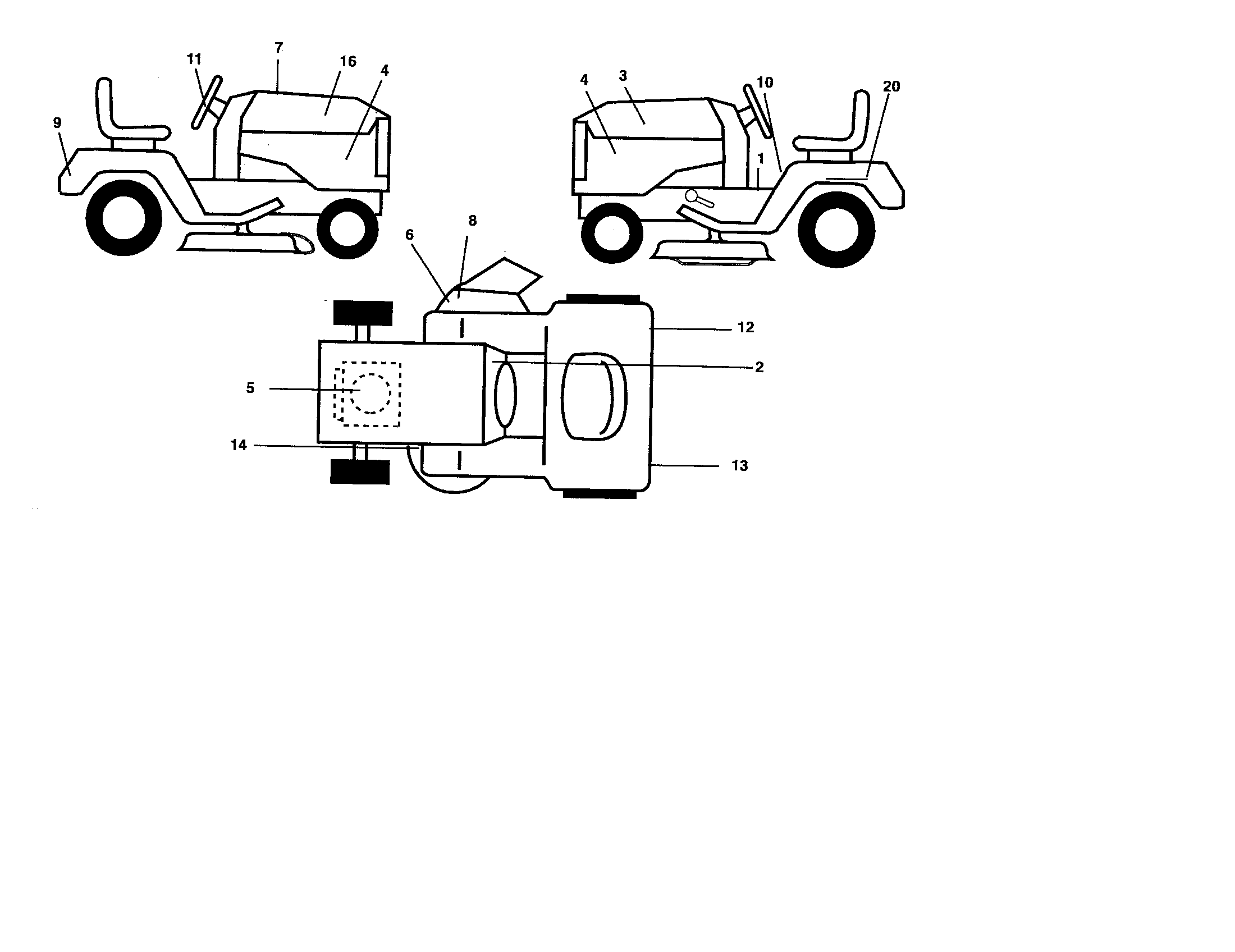 Poulan DB18542YT decals diagram