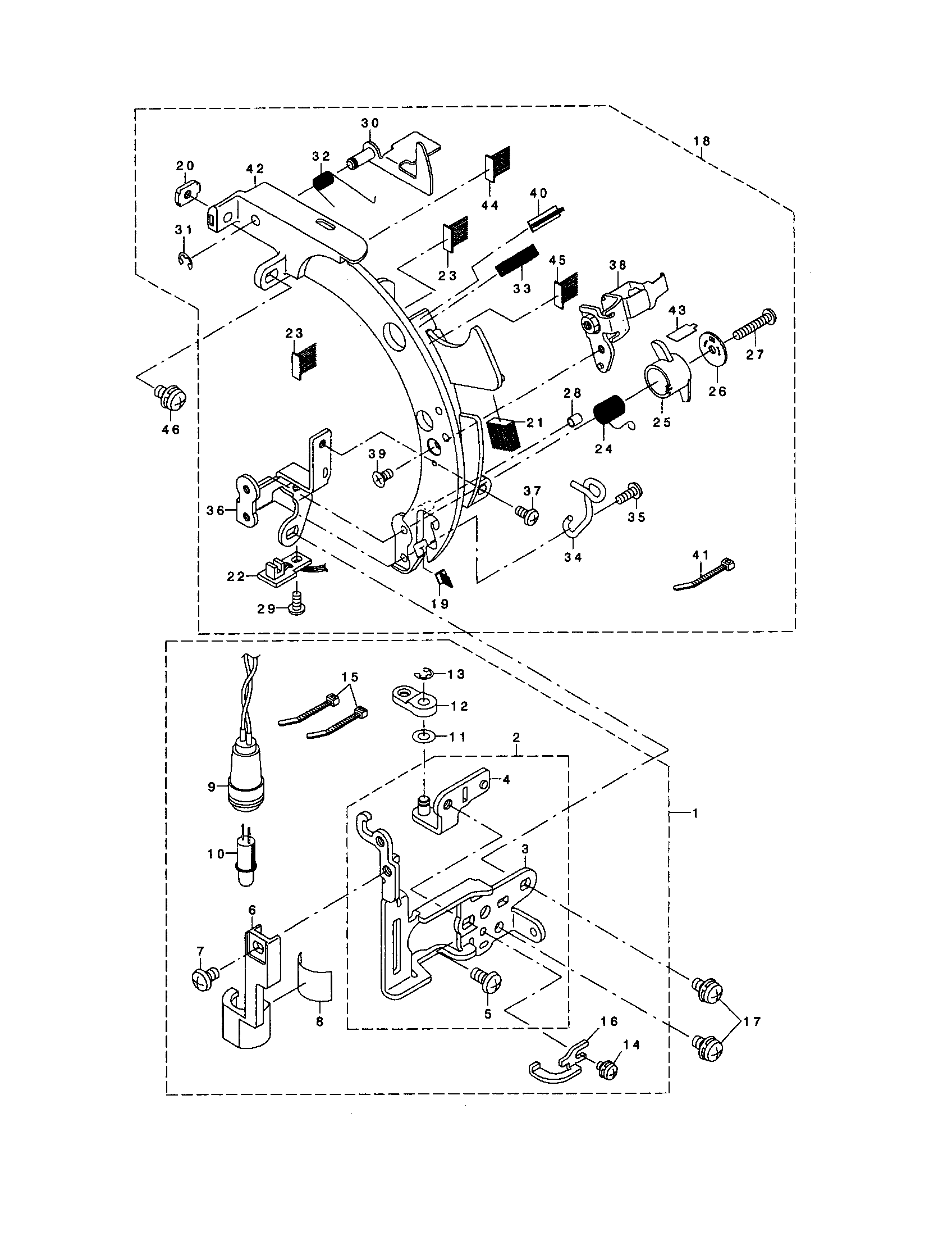 Singer XL-6000 face plate diagram