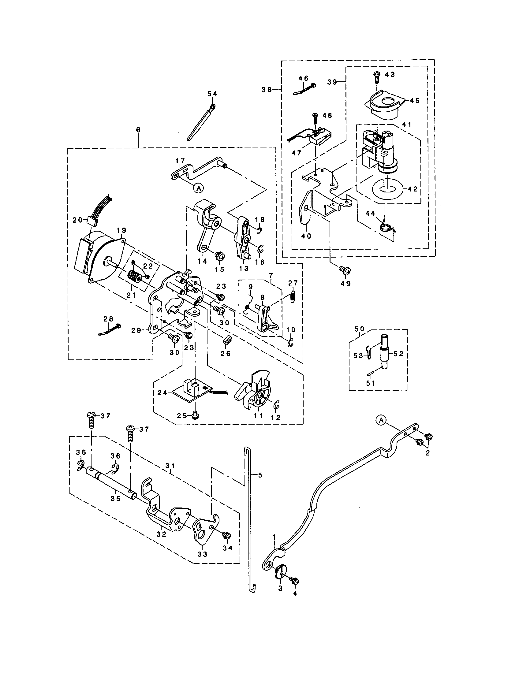 Singer XL-6000 needle throwing/thread release diagram