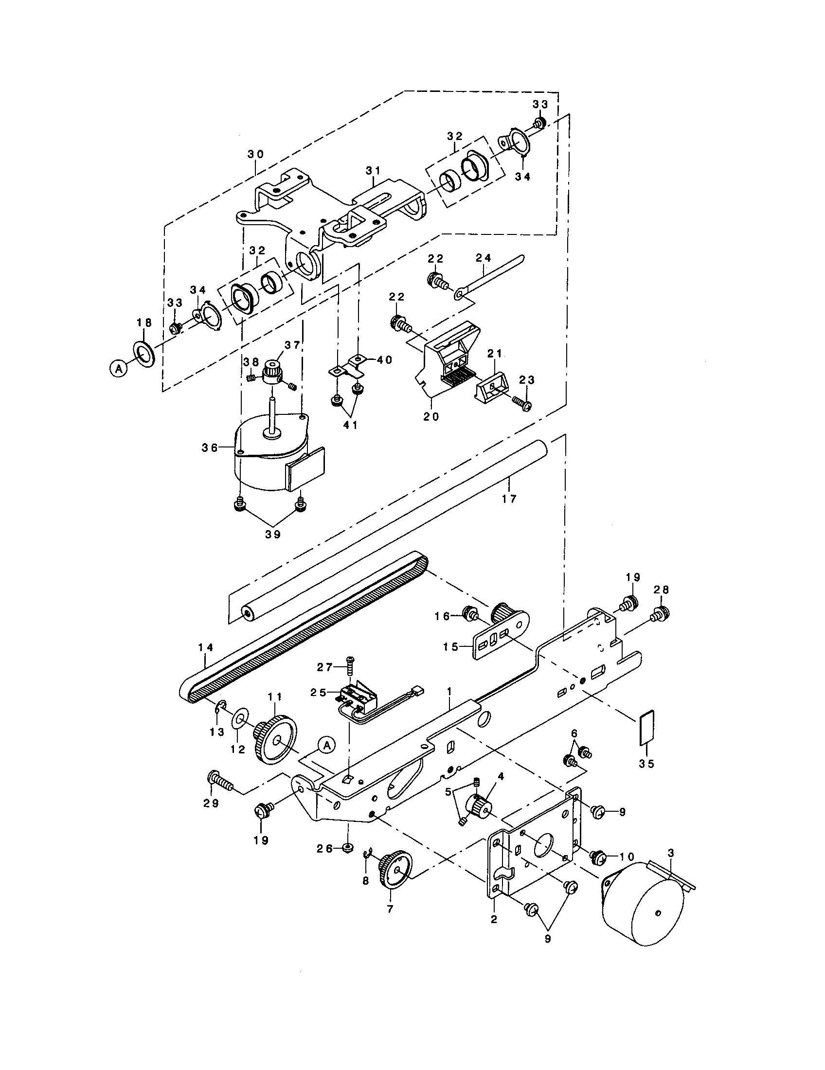 Singer XL-6000 x axis drive diagram