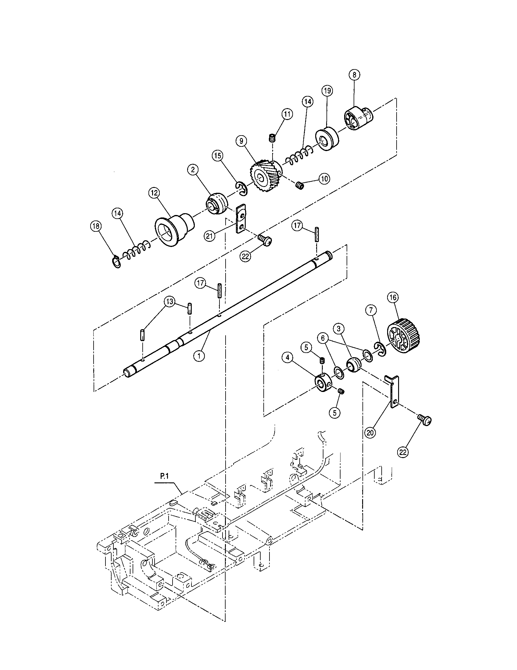 Singer 9940 lower shaft diagram