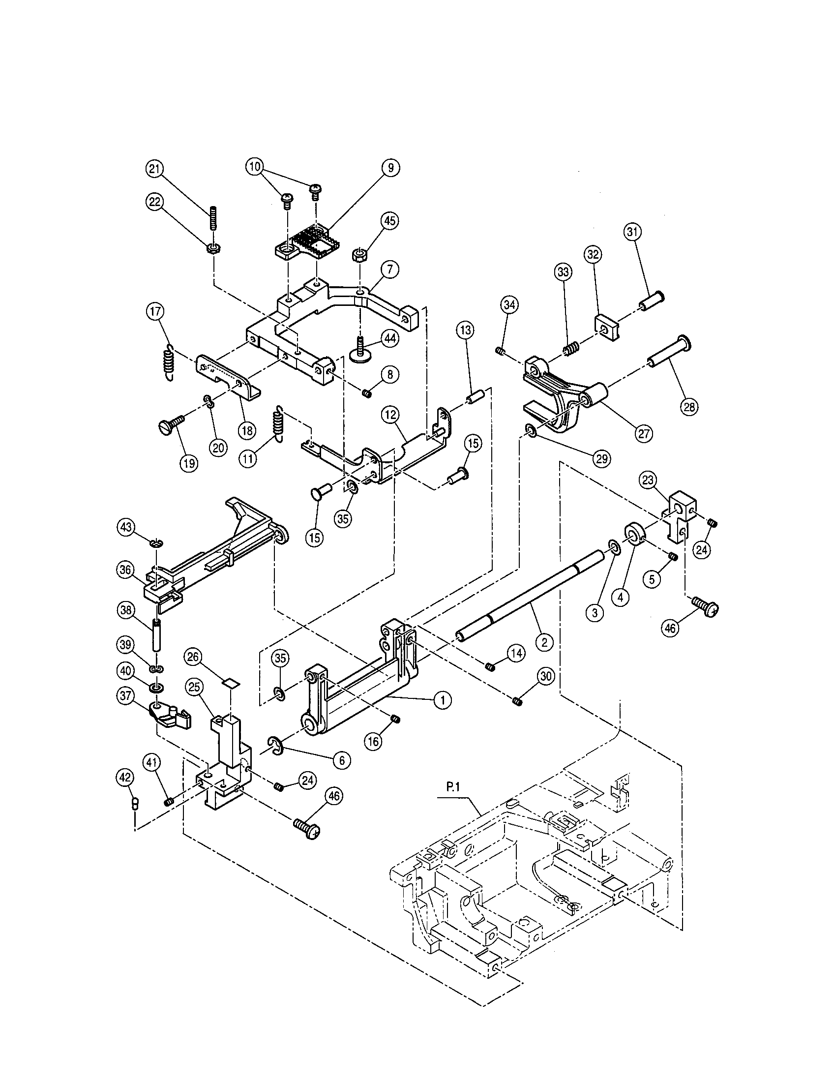 Singer 9940 feed shaft diagram