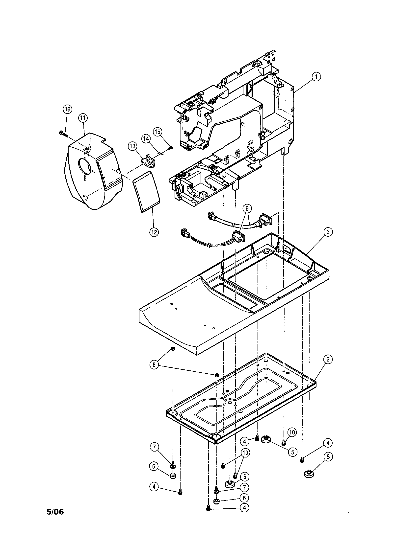 Singer 9920 base/face plate/terminal box diagram