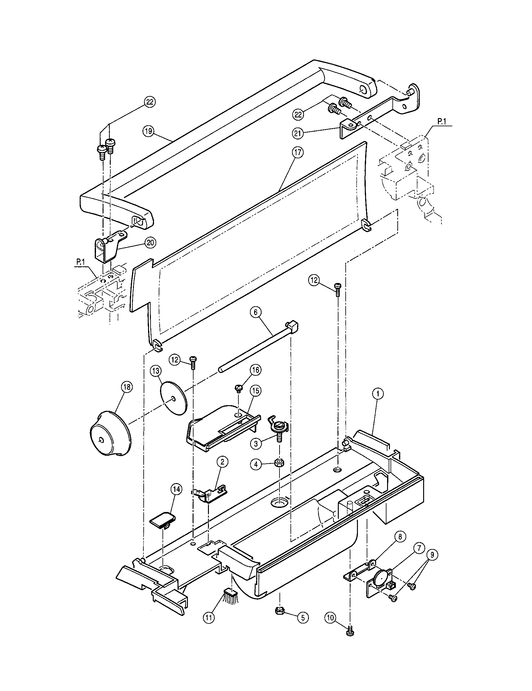 Singer 9920 unit cover diagram