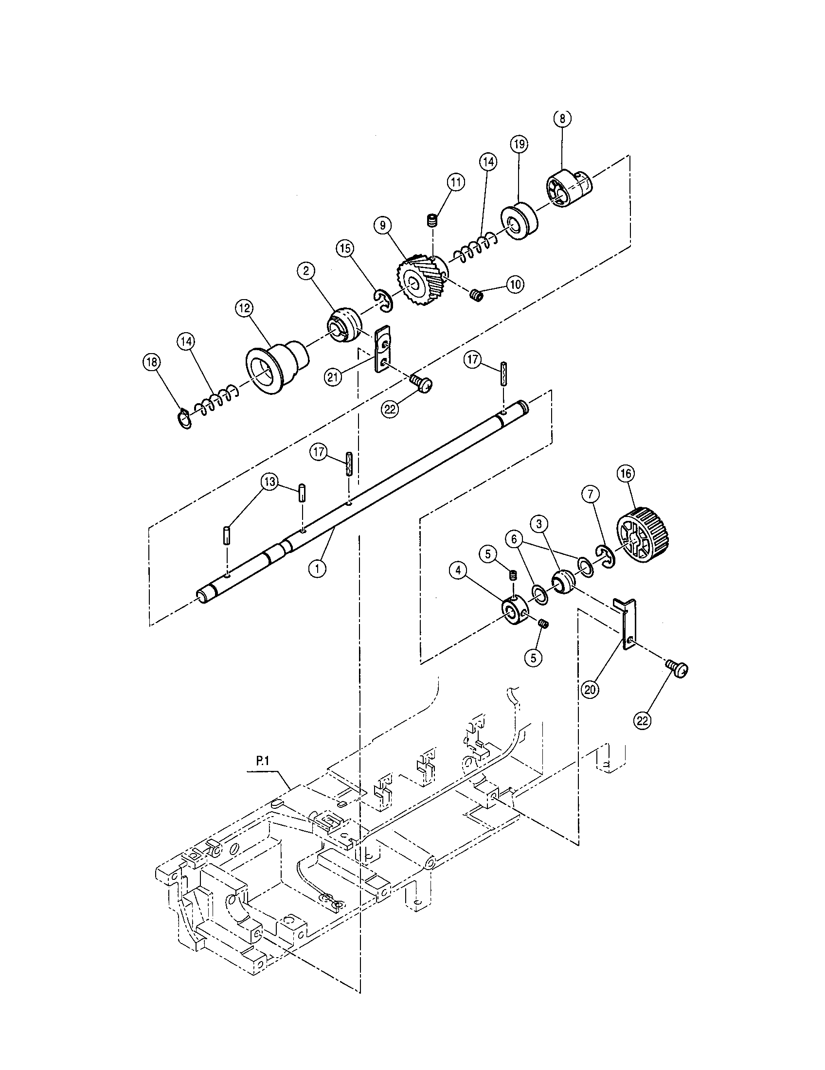 Singer 9920 lower shaft diagram