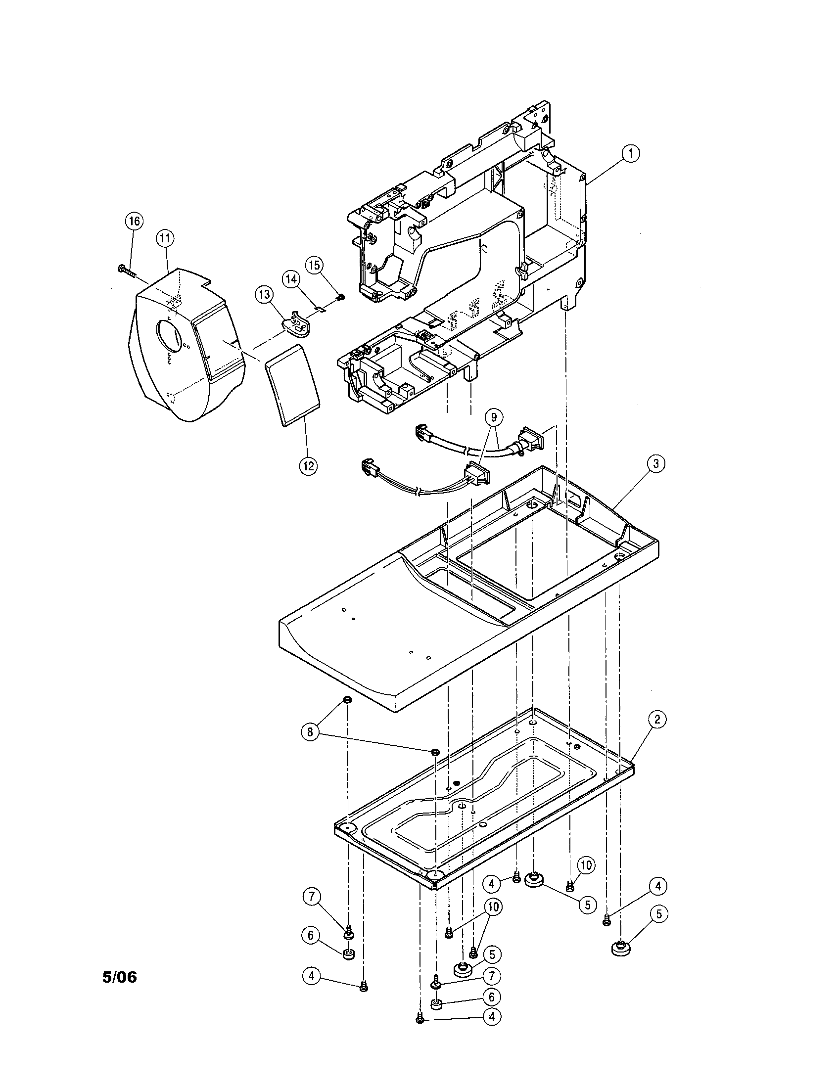 Singer 9910 base/terminal box diagram