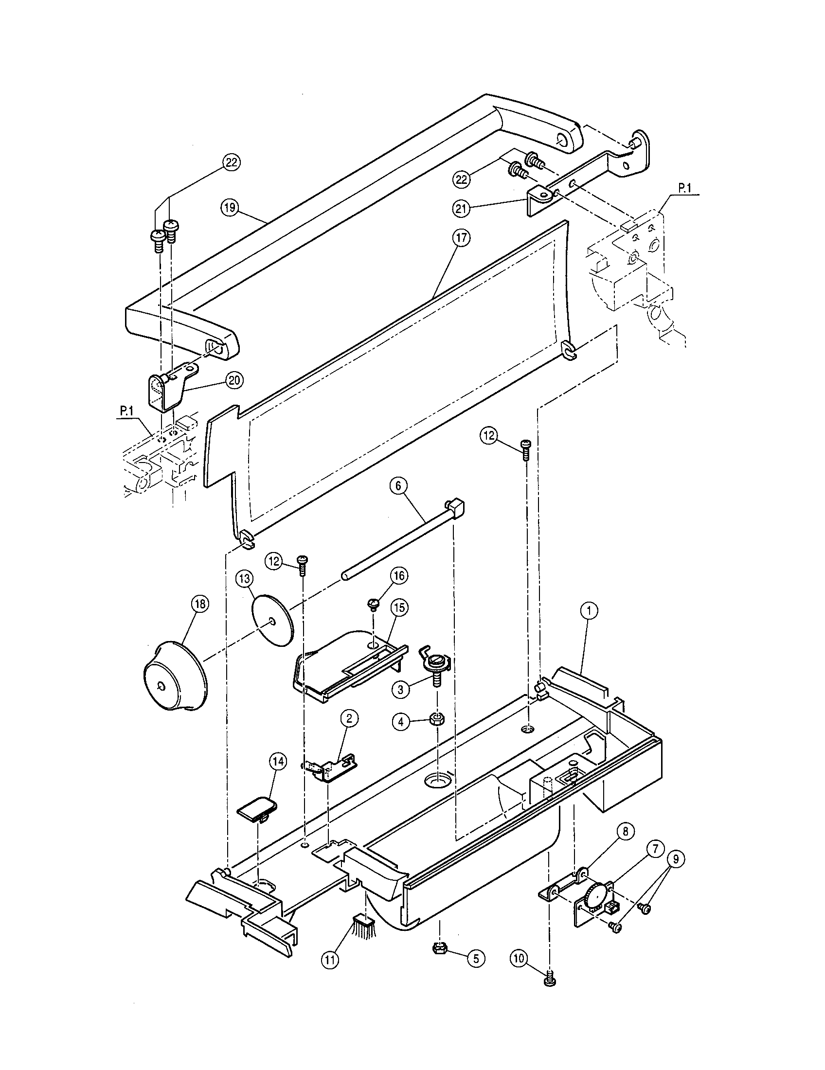 Singer 9910 unit cover diagram