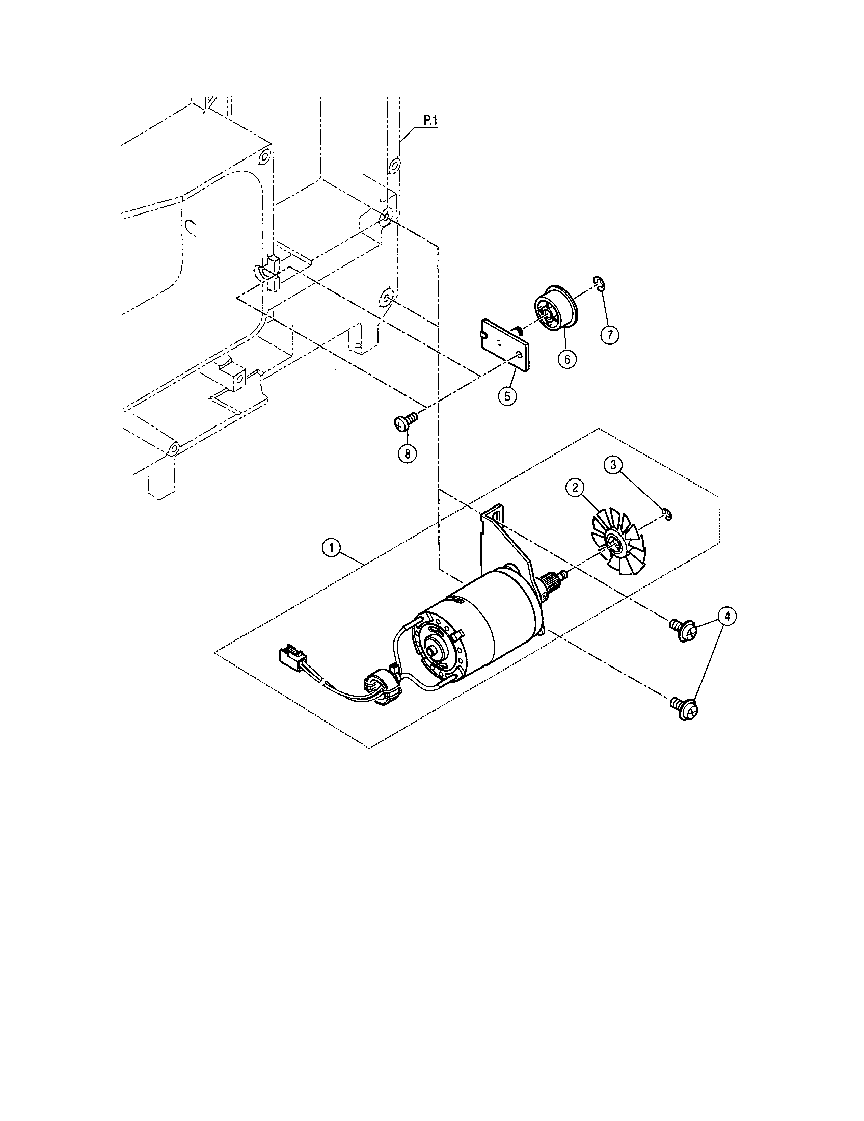 Singer 9910 motor/belt tension diagram