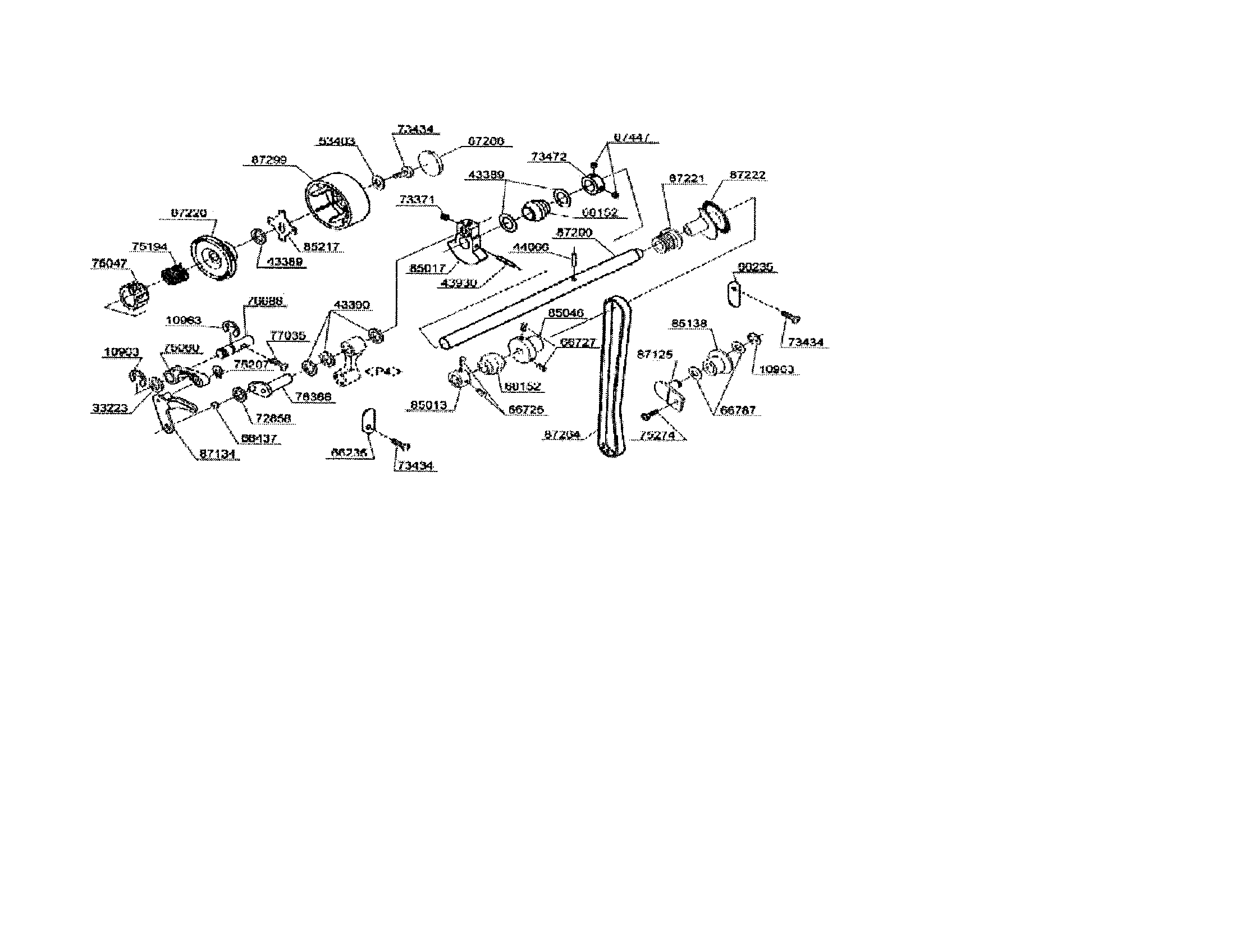 Singer 7442CL main shaft diagram