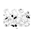 Craftsman 917376070 engine/housing/handle diagram