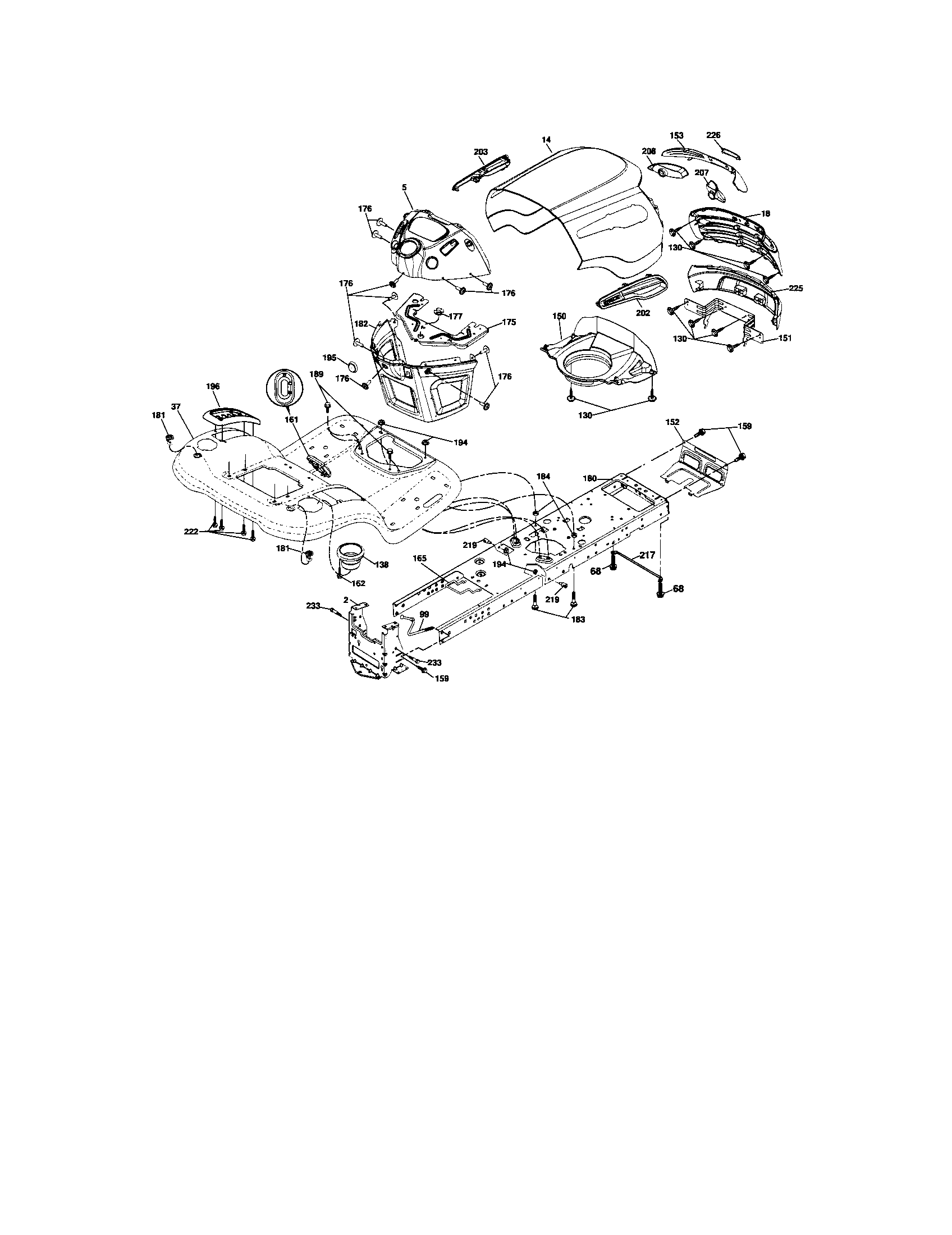 Craftsman 917276902 chassis assembly diagram