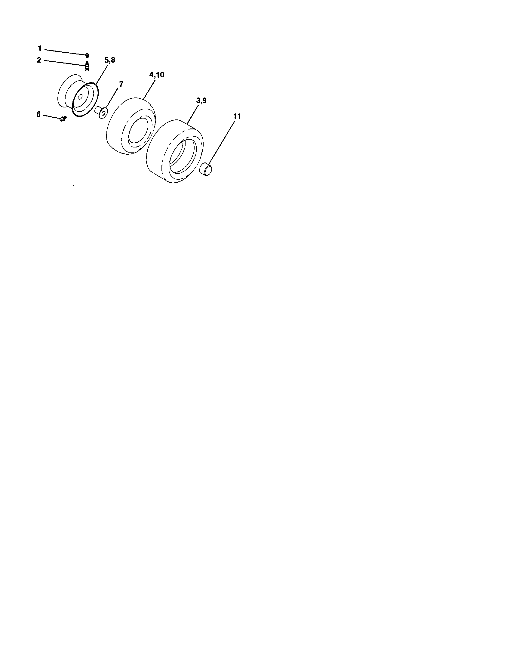 Craftsman 917276814 wheels and tires diagram