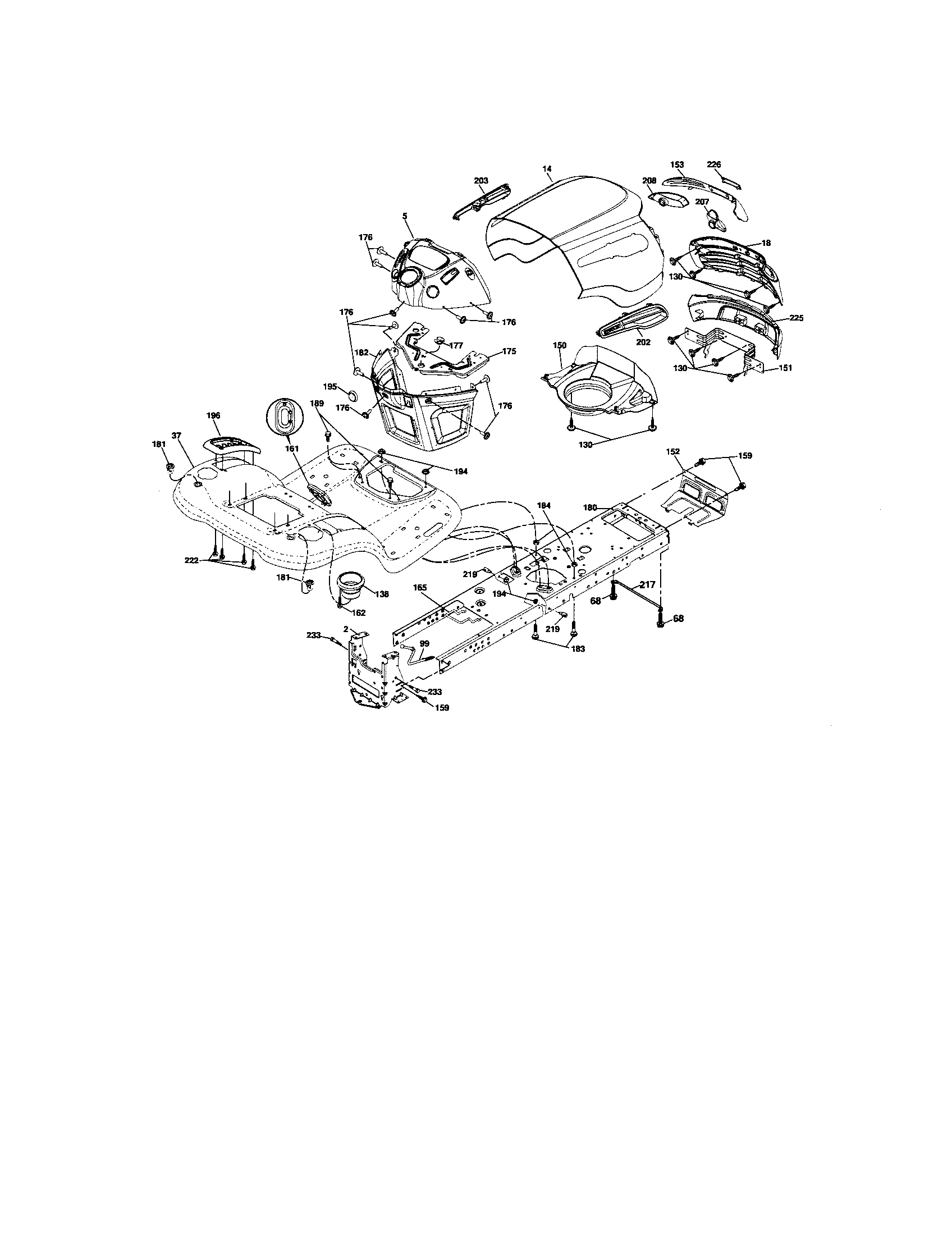 Craftsman 917276702 chassis assembly diagram