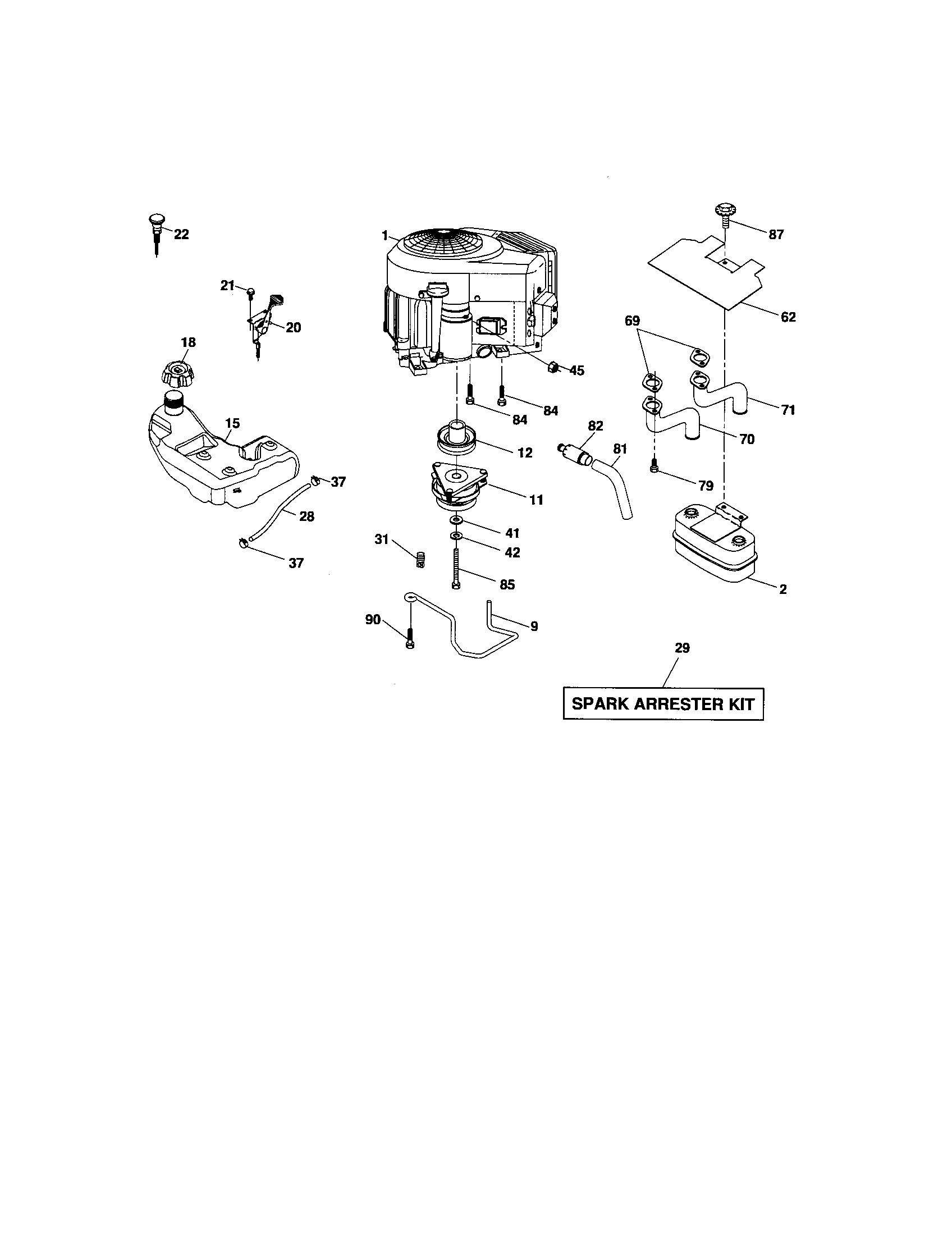 Craftsman 917276702 engine diagram