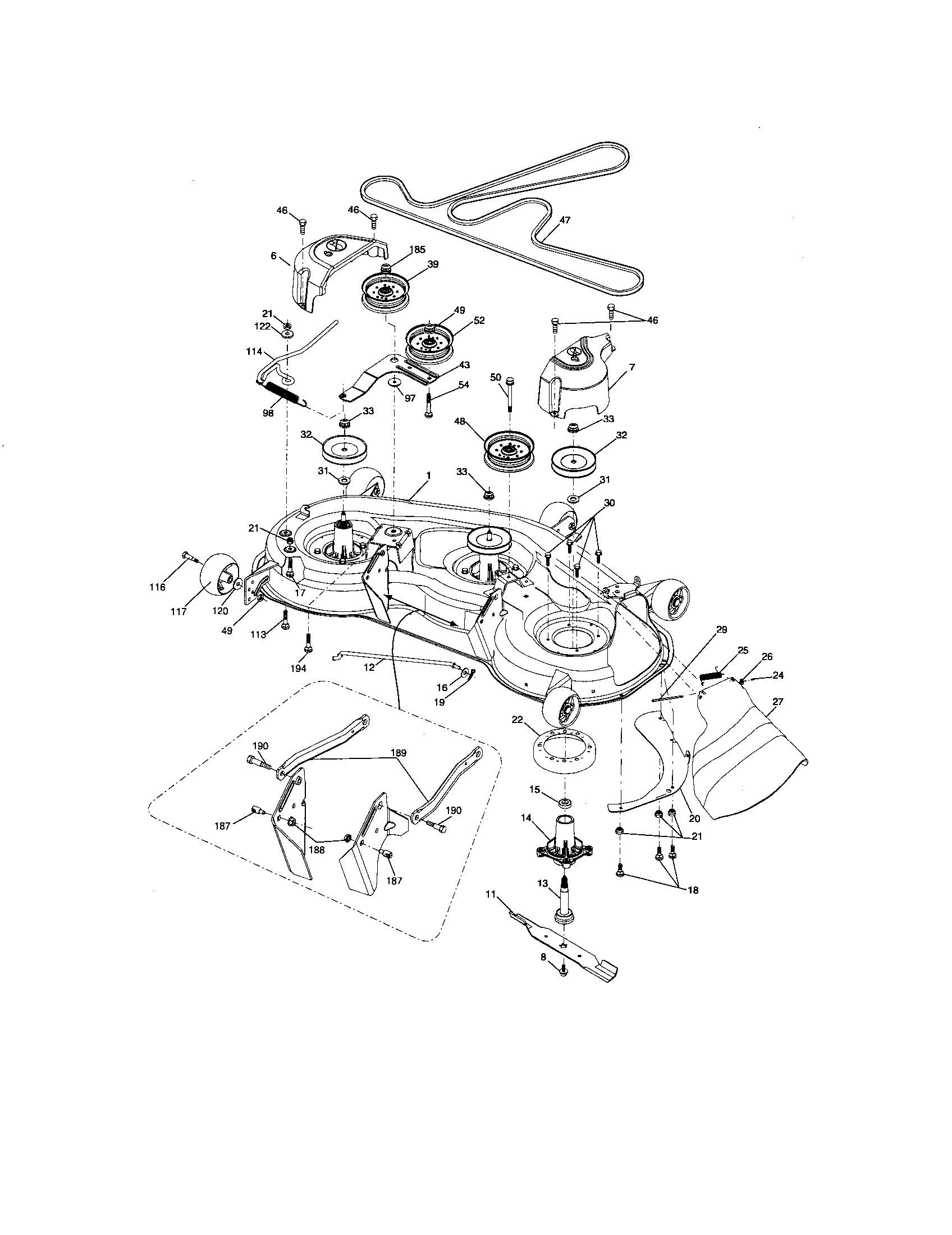 Craftsman 917276702 mower deck diagram