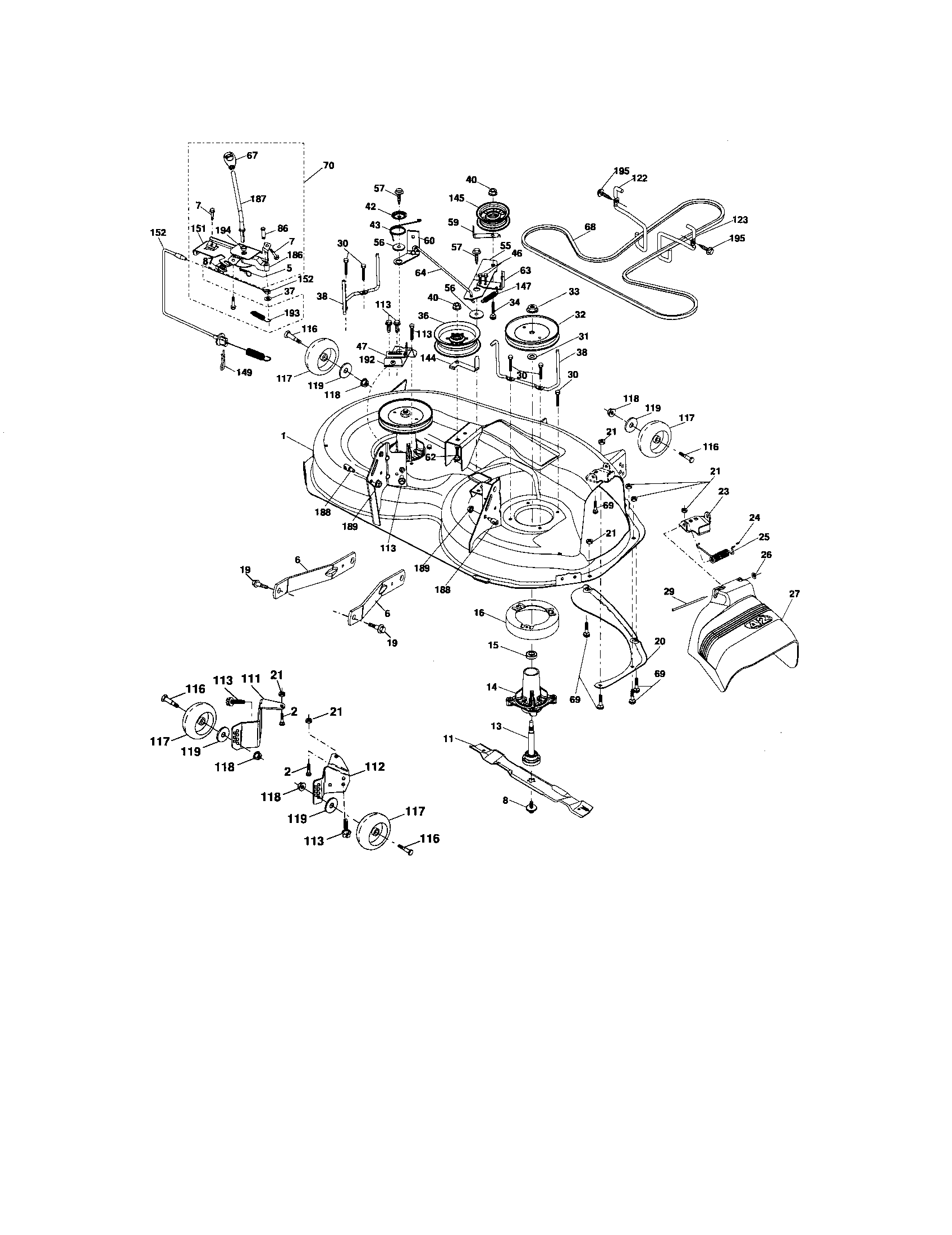 Craftsman 917276682 mower deck diagram