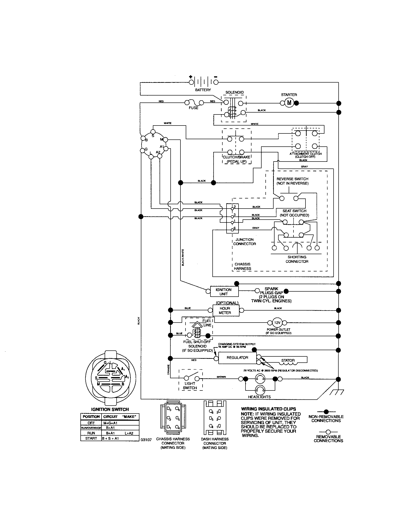 Craftsman 917276682 schematic-tractor diagram