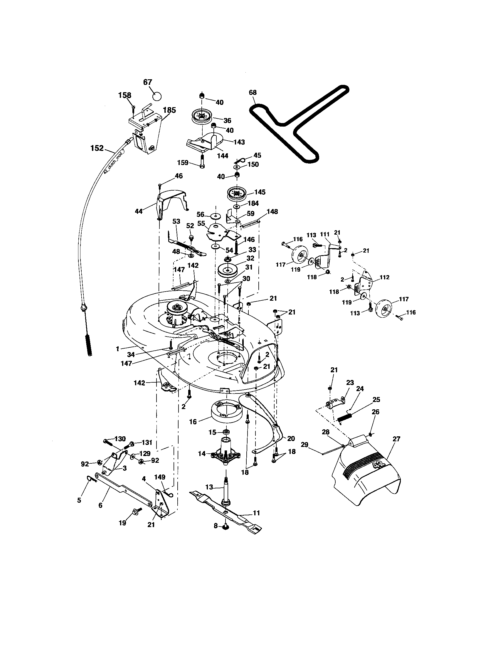 Craftsman 917276825 mower deck diagram