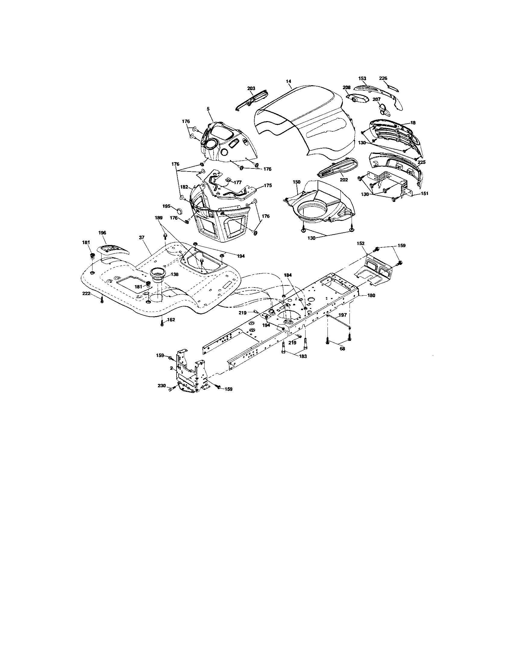Craftsman 917276632 chassis assembly diagram