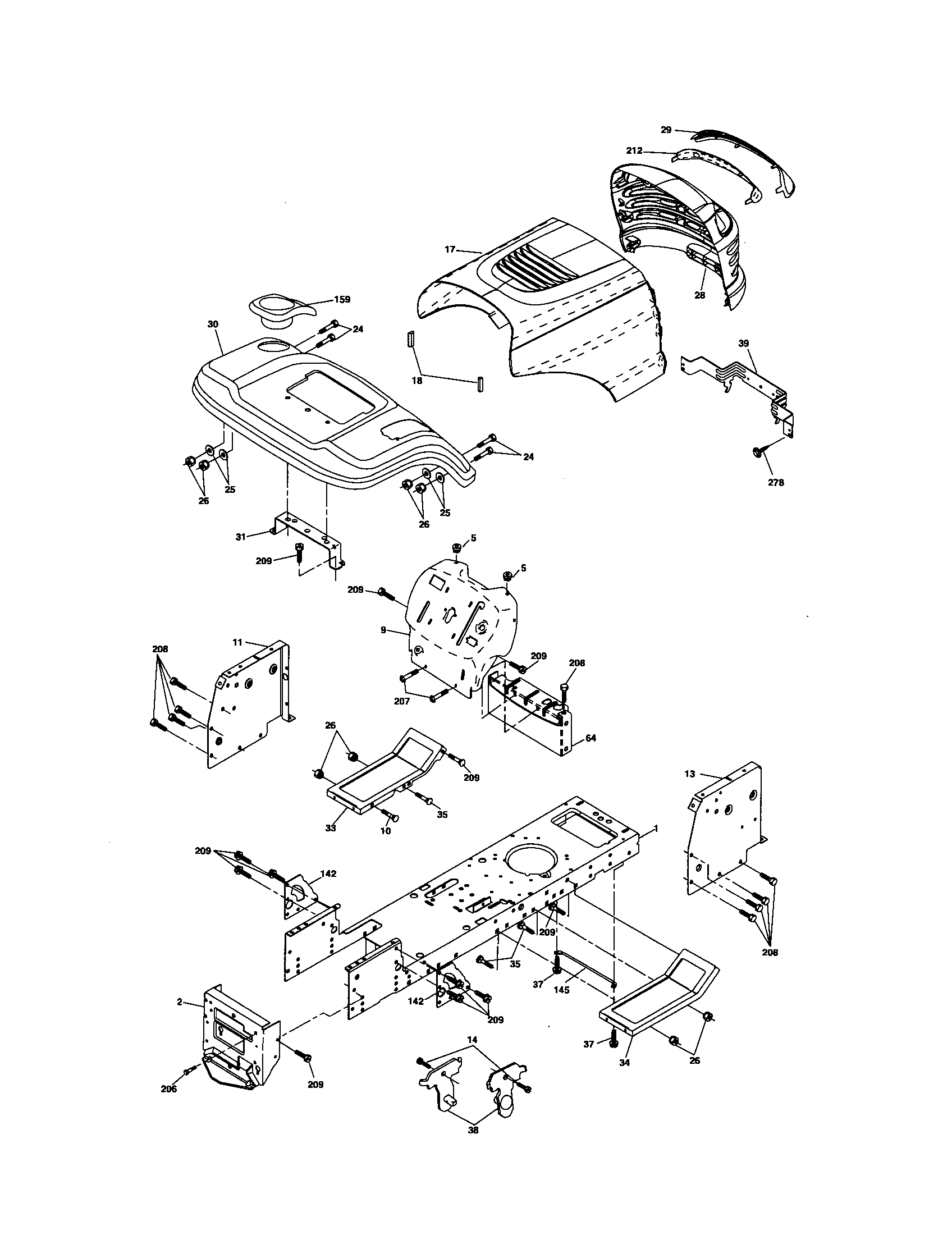 Craftsman 917276391 chassis and enclosures diagram