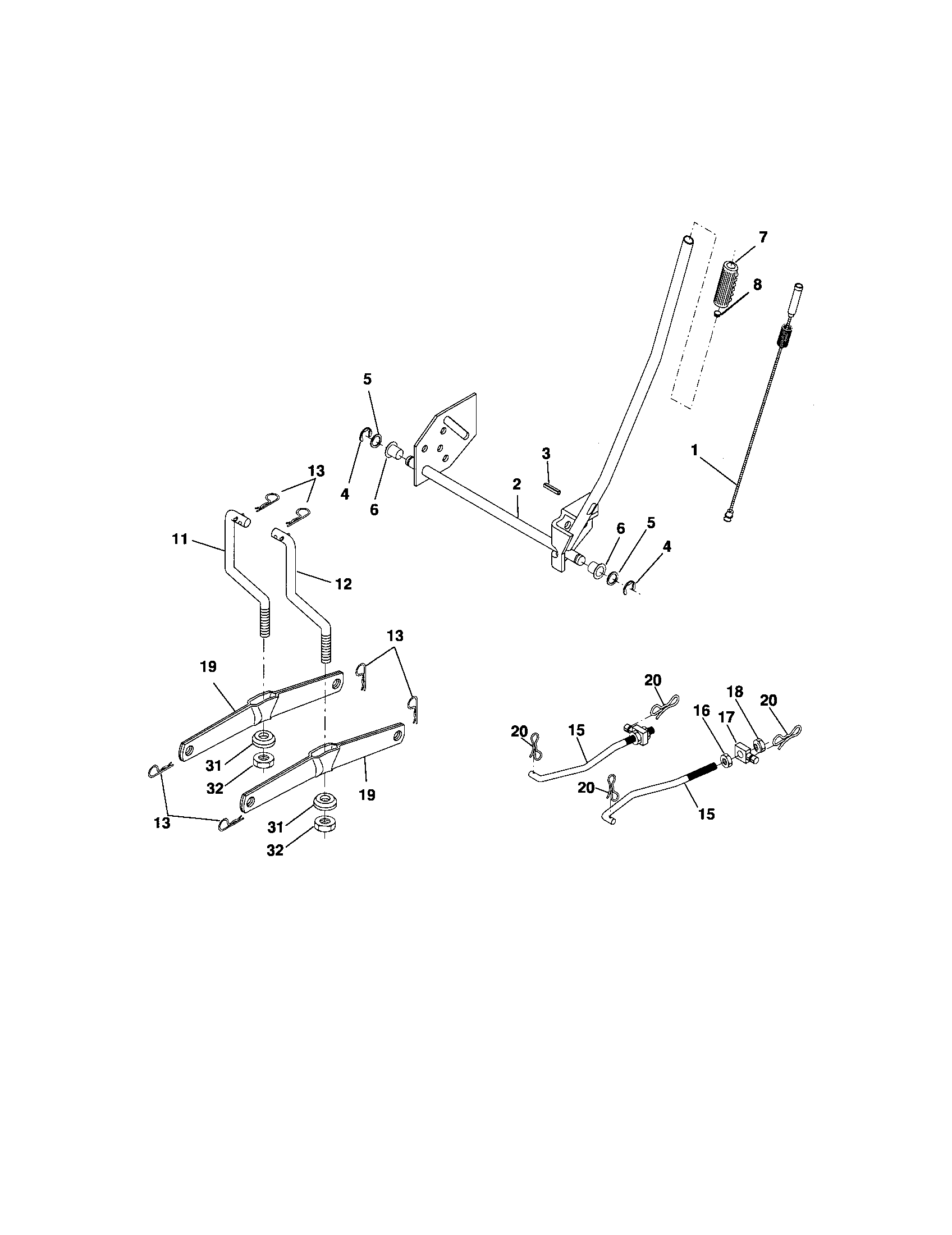 Craftsman 917276391 lift assembly diagram